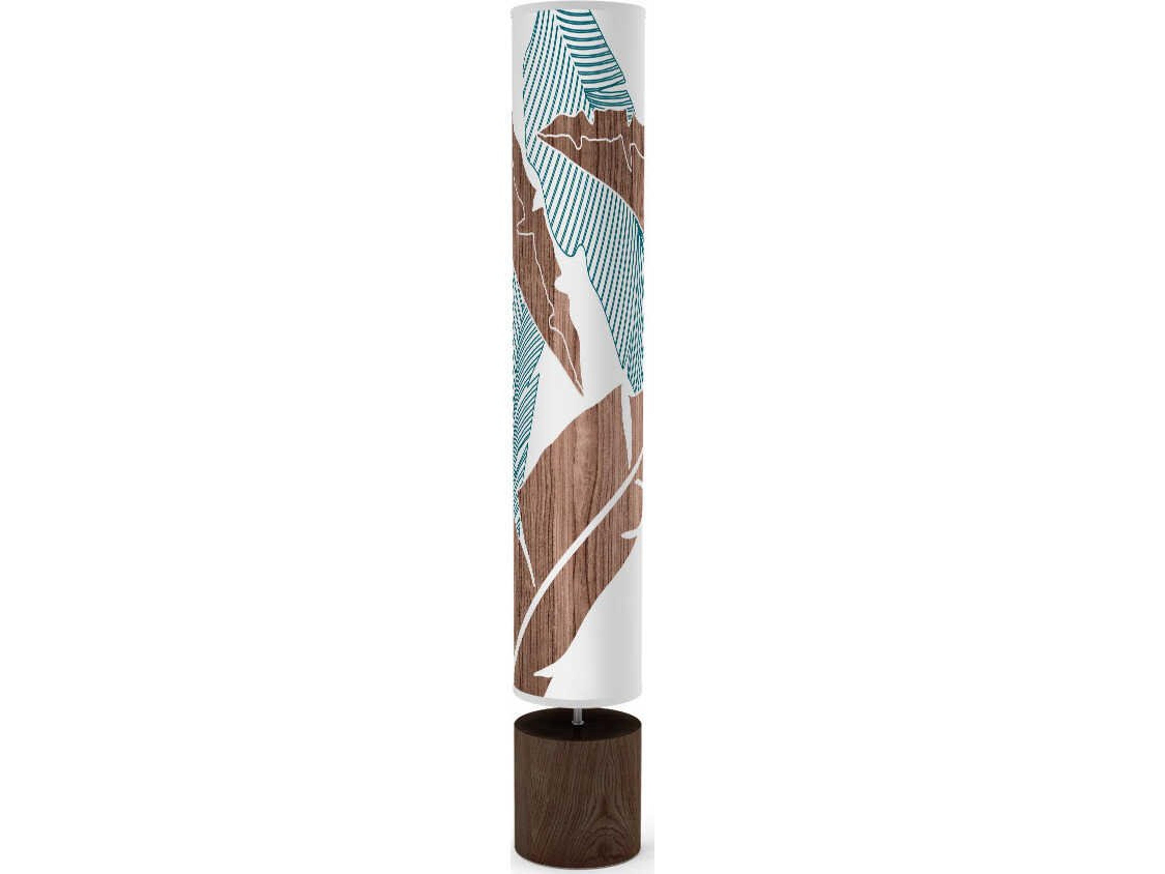 Banana Printed Spin Brown Floor Lamp