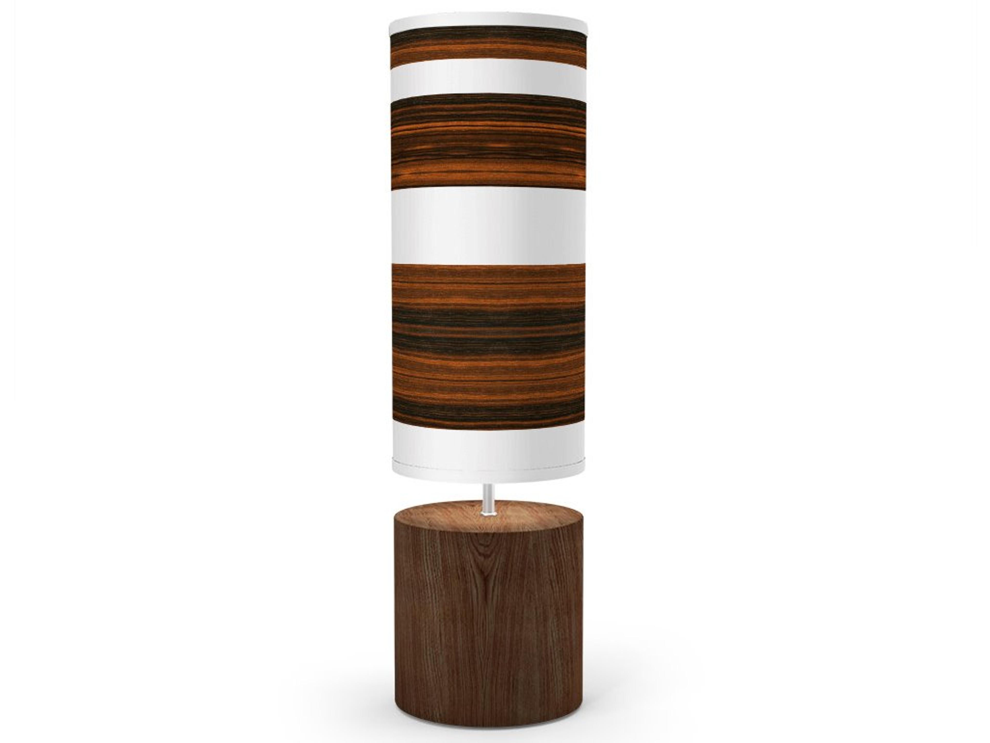 Band Printed Spin Brown Buffet Lamp