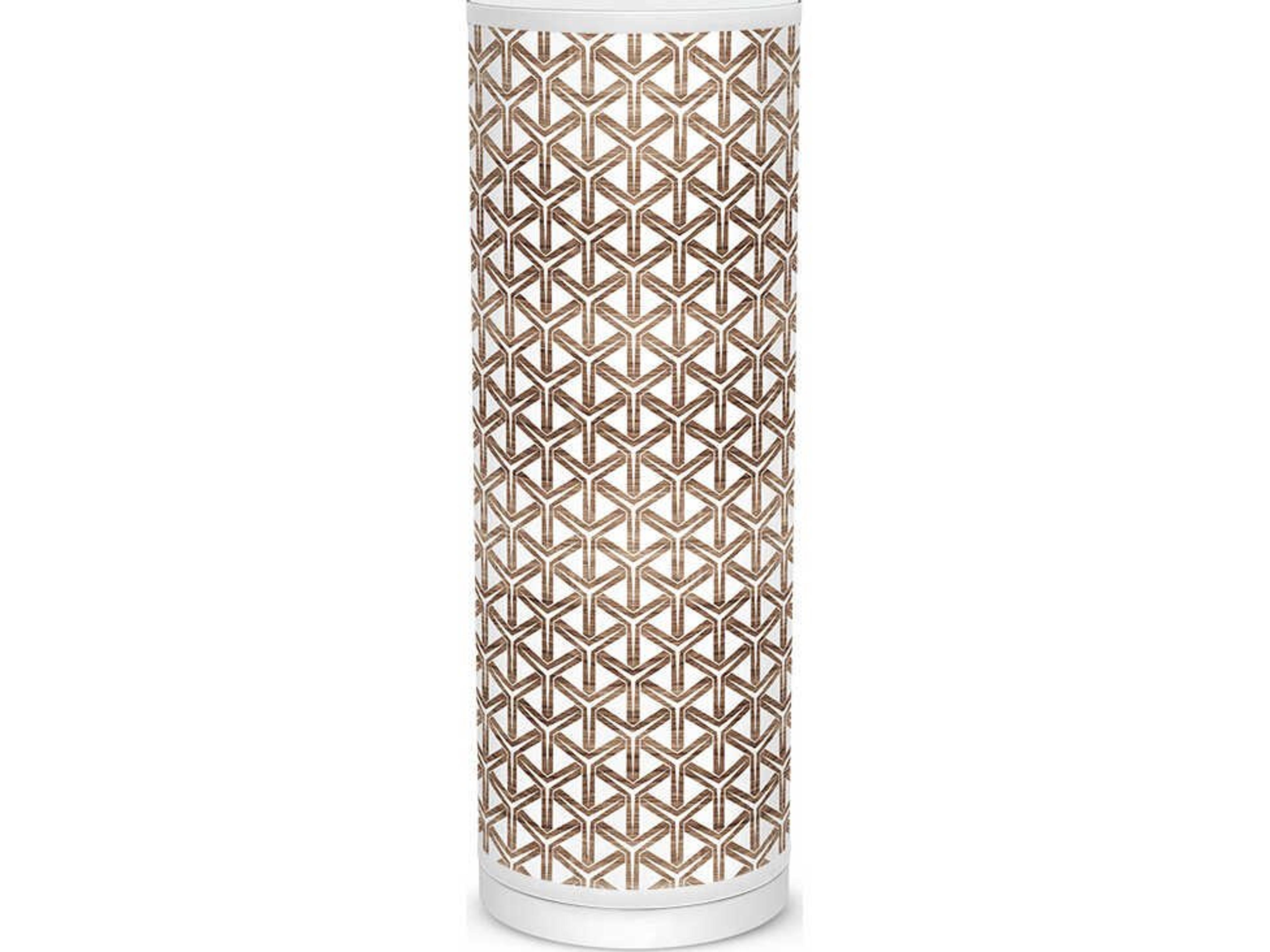 Cubist Printed Tube White Buffet Lamp