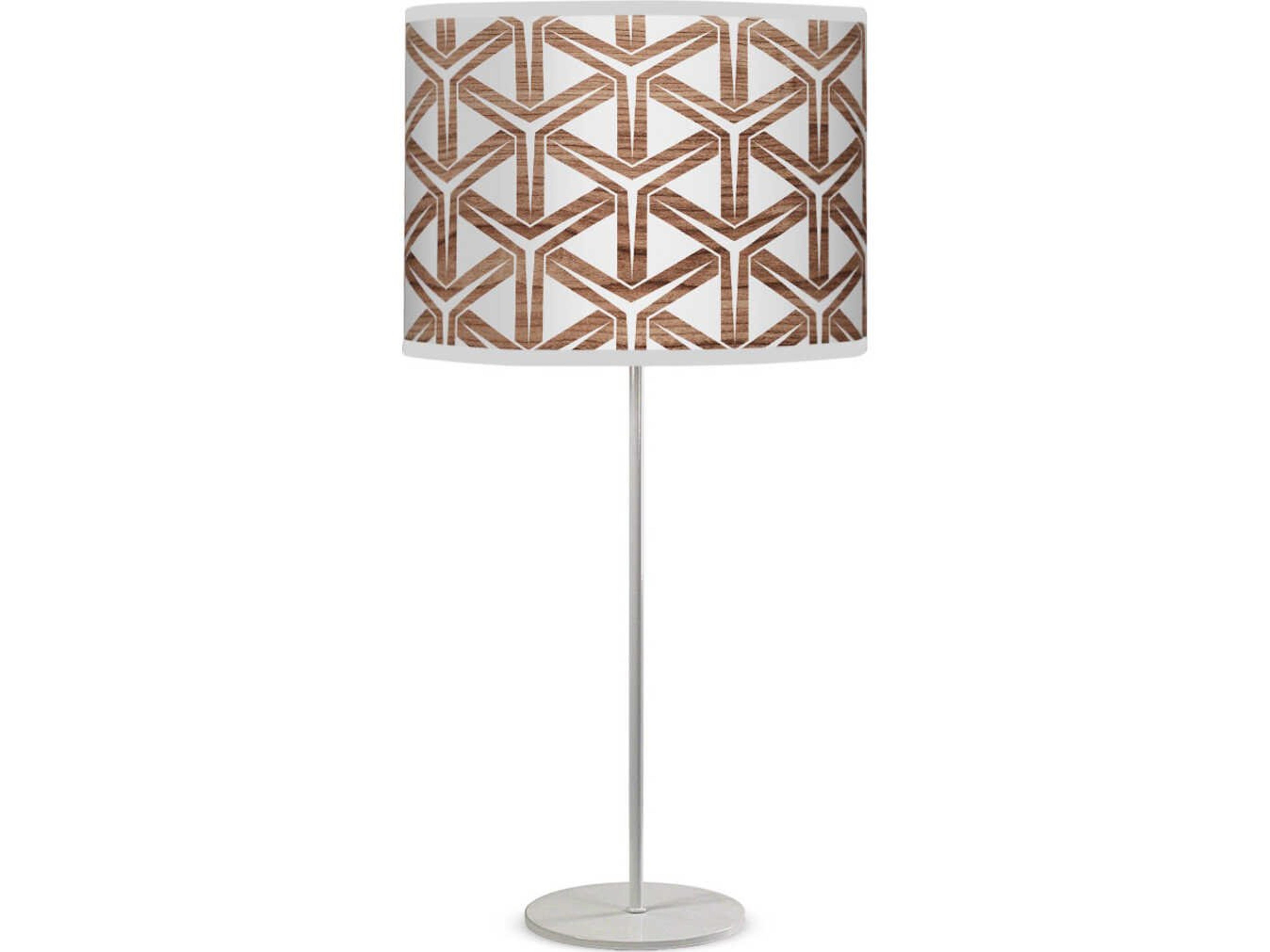 Cubist Printed Tyler White Table Lamp