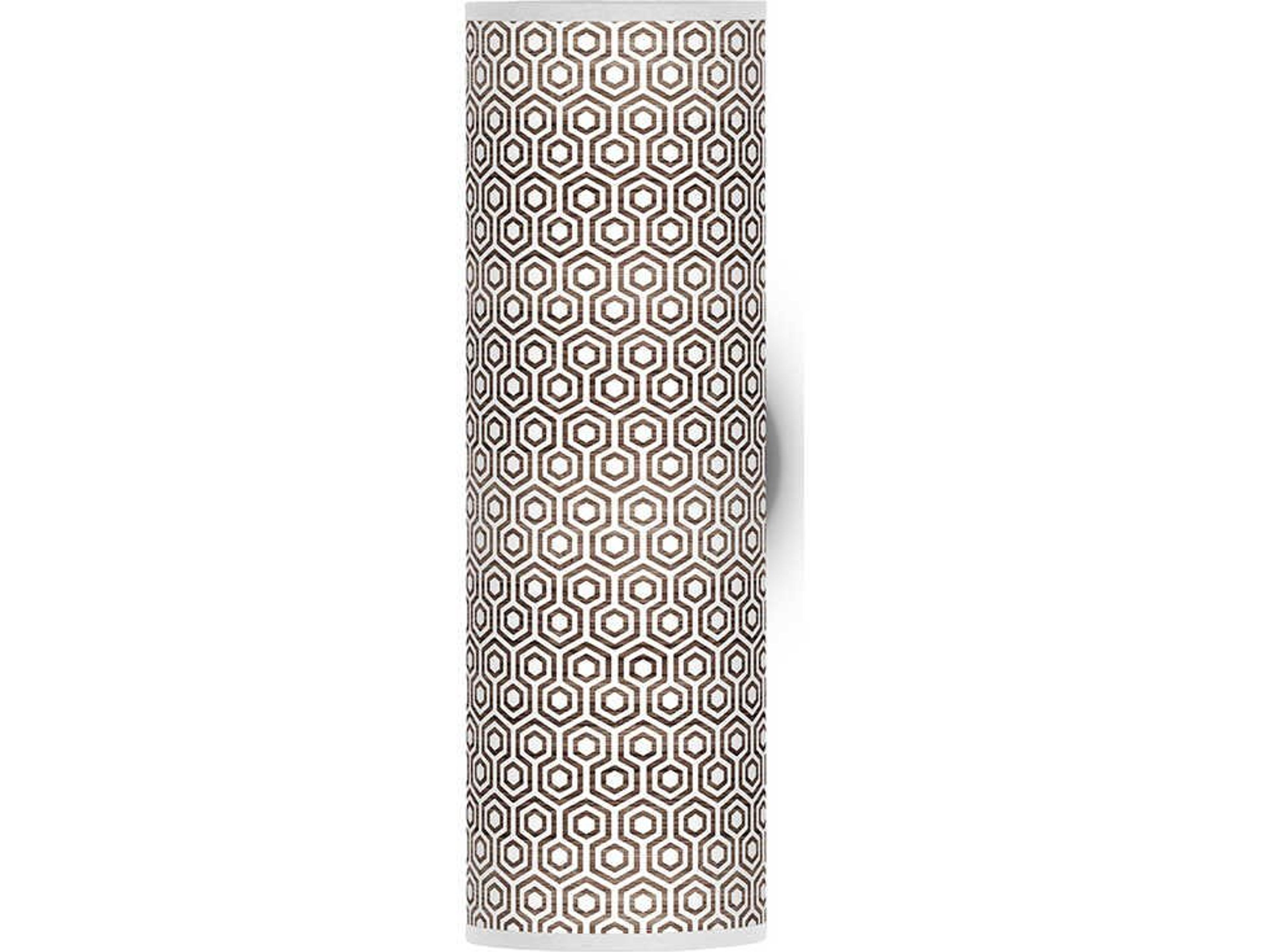 Hexagon Printed Axel 1-Light Nickel Wall Sconce