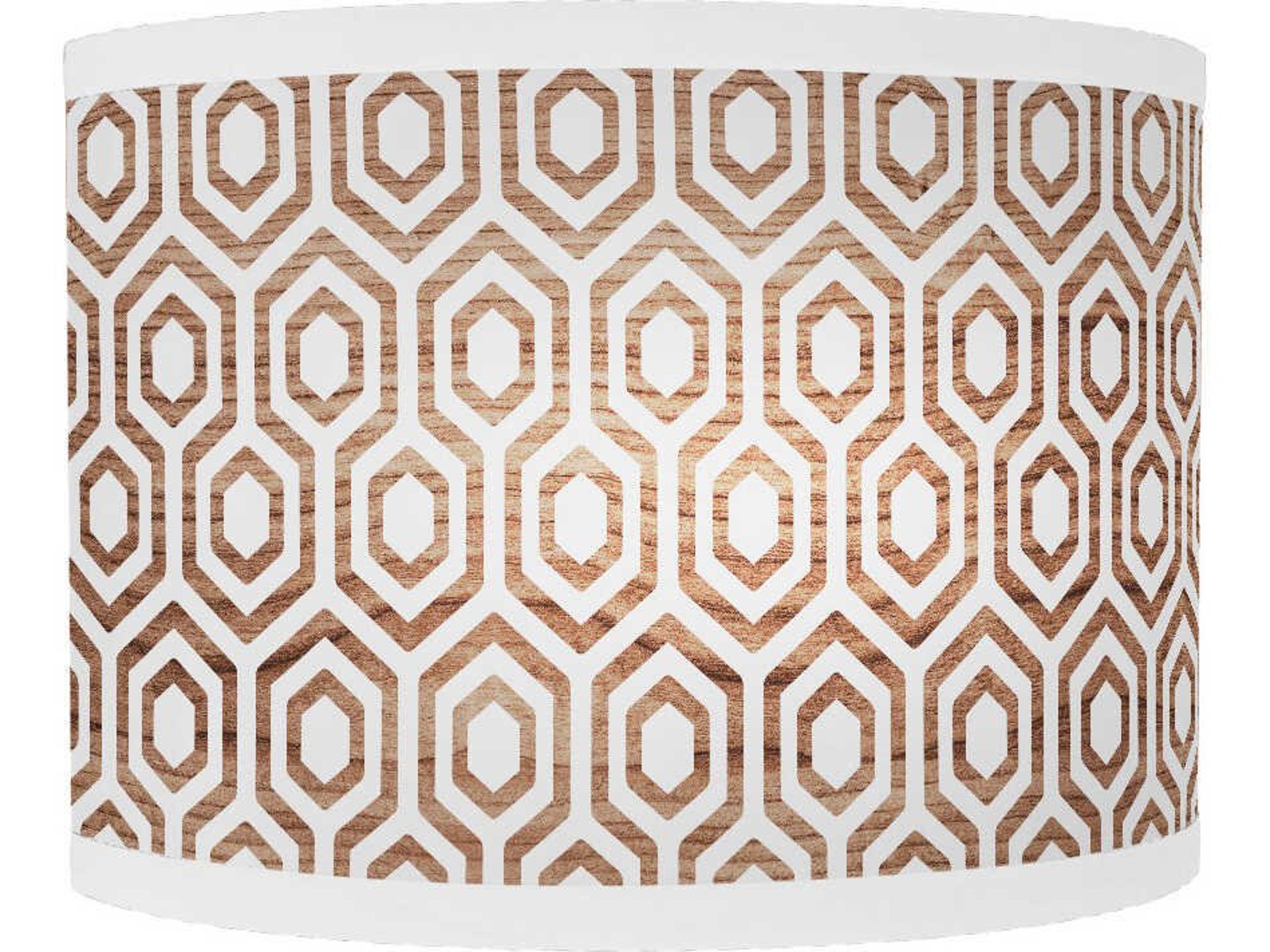 Hexagon Printed Lyle 1-Light Brown Wall Sconce