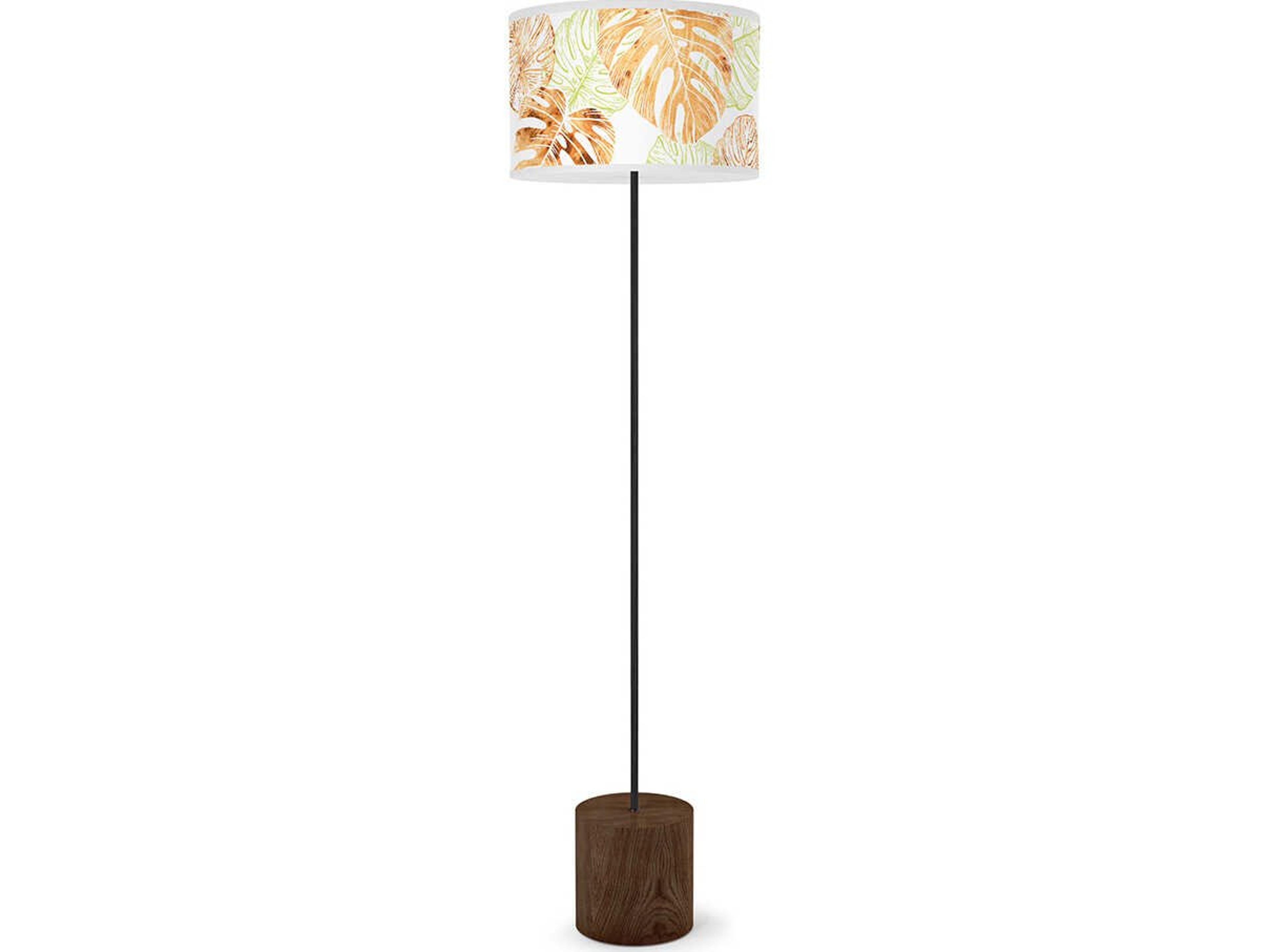 Monstera Printed Green Floor Lamp