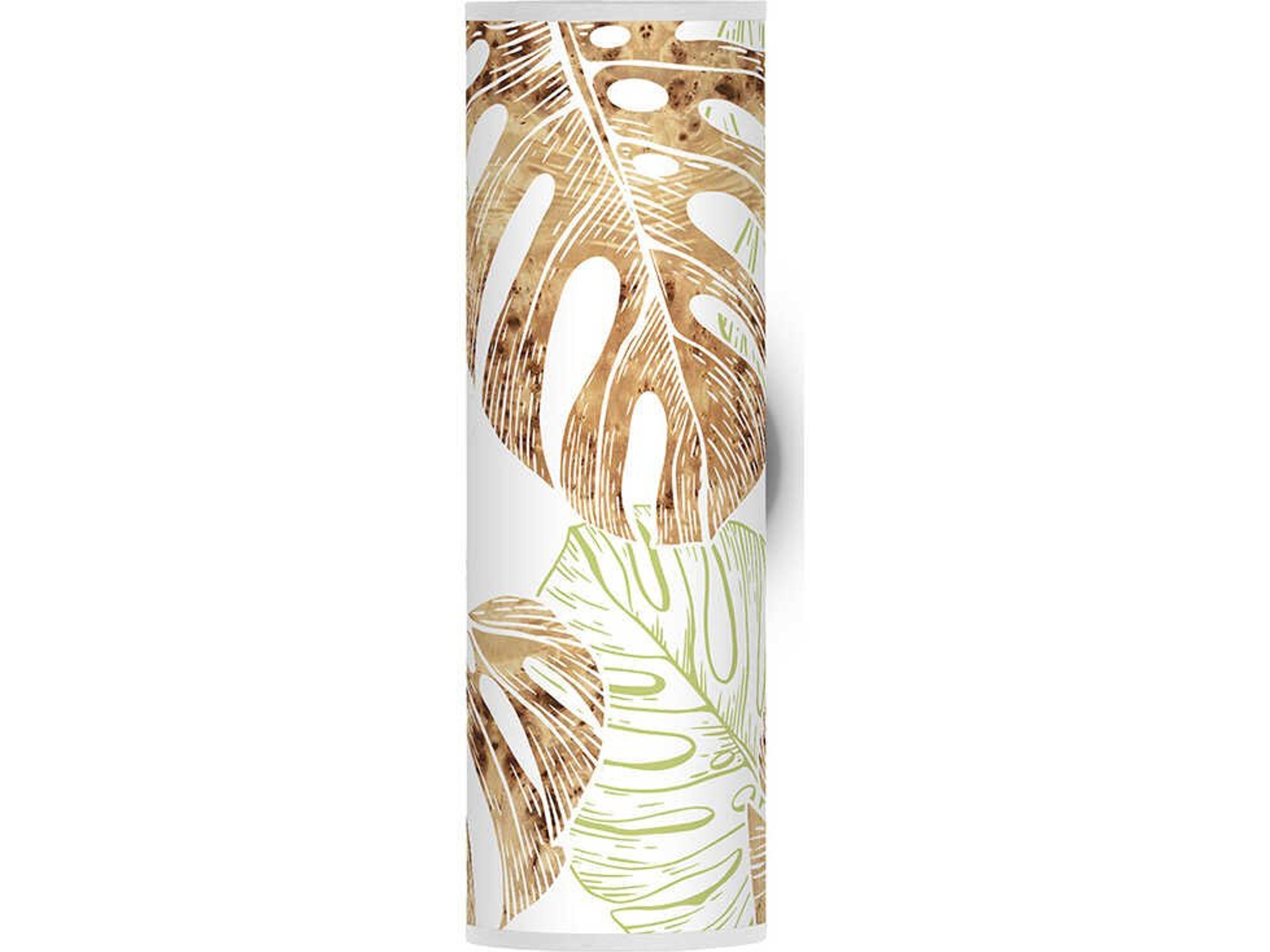 Monstera Printed Axel 1-Light Green Wall Sconce