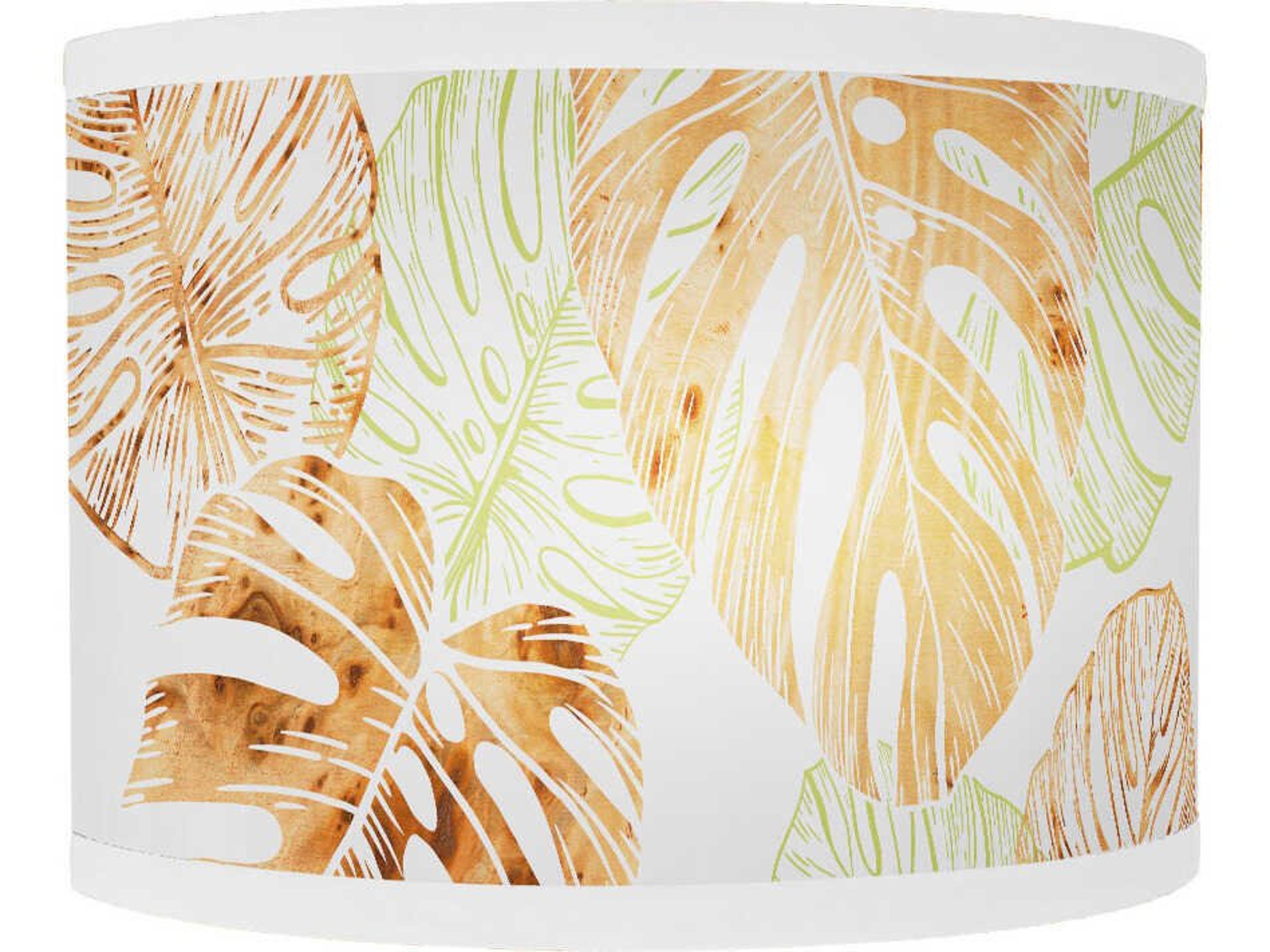 Monstera Printed Lyle 1-Light Green Wall Sconce