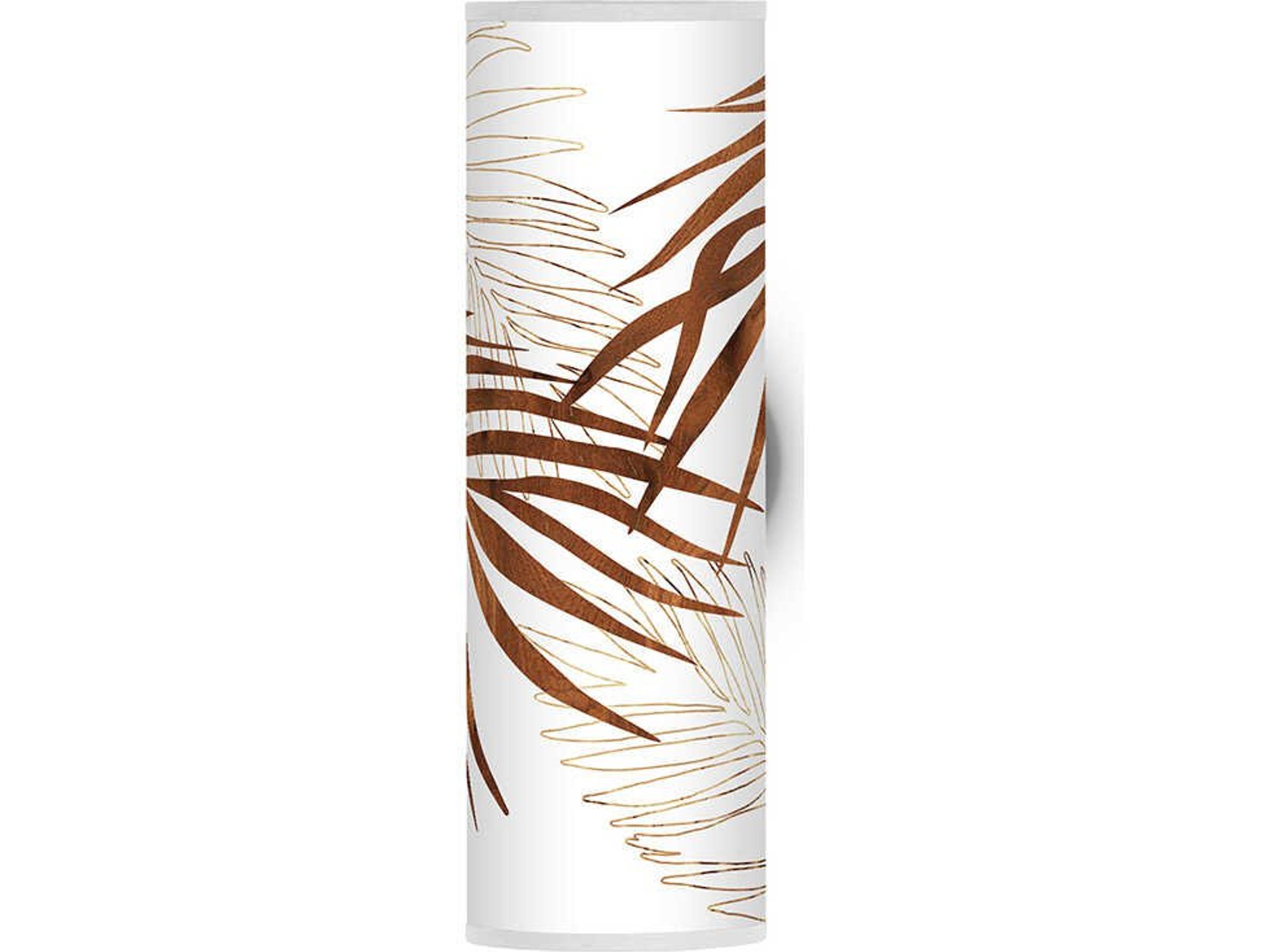 Palm Printed Axel 1-Light Brown Wall Sconce