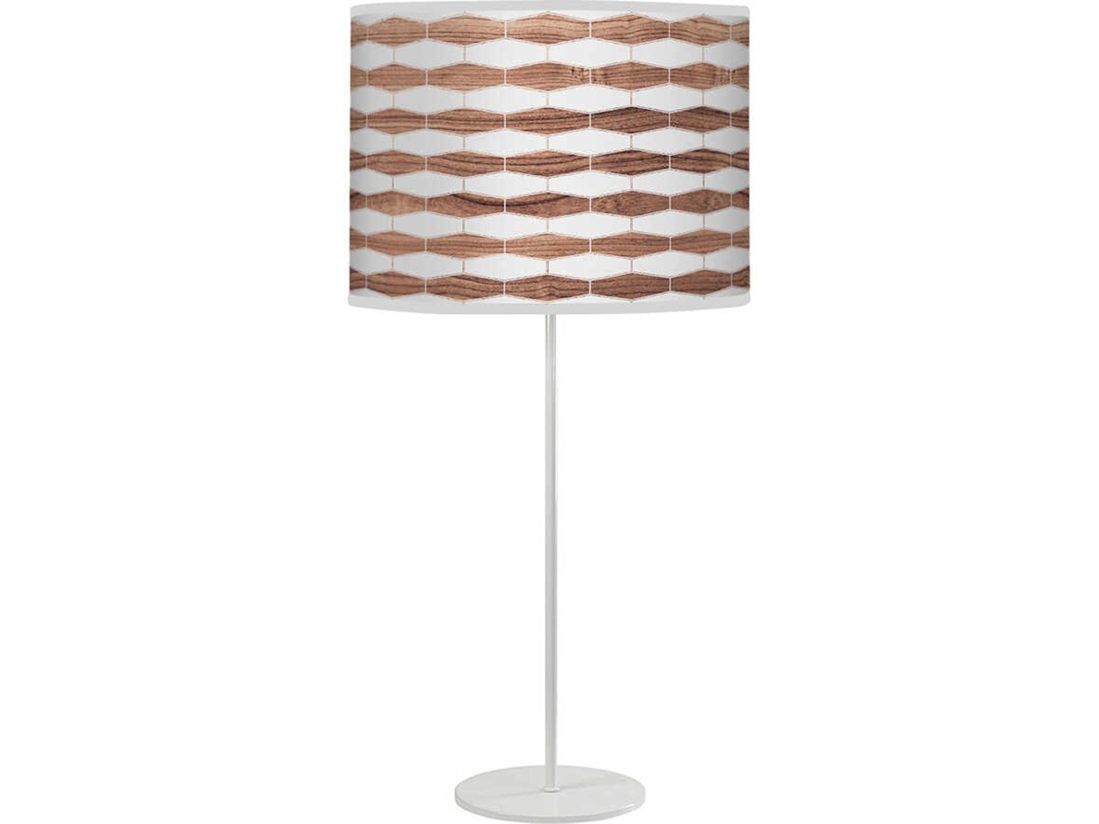 Weave Printed Tyler Walnut Table Lamp