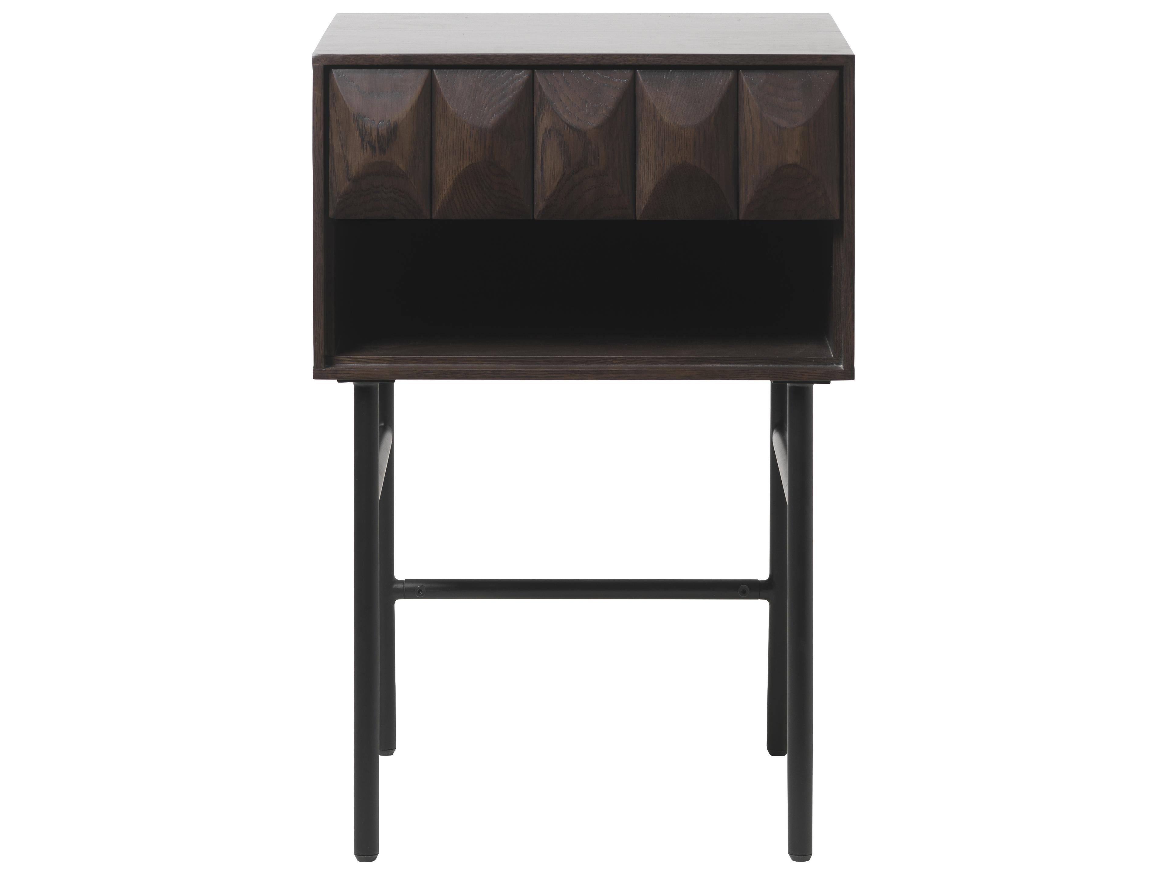 Unique Furniture Latina Rectangular Wood Black Oak End Table