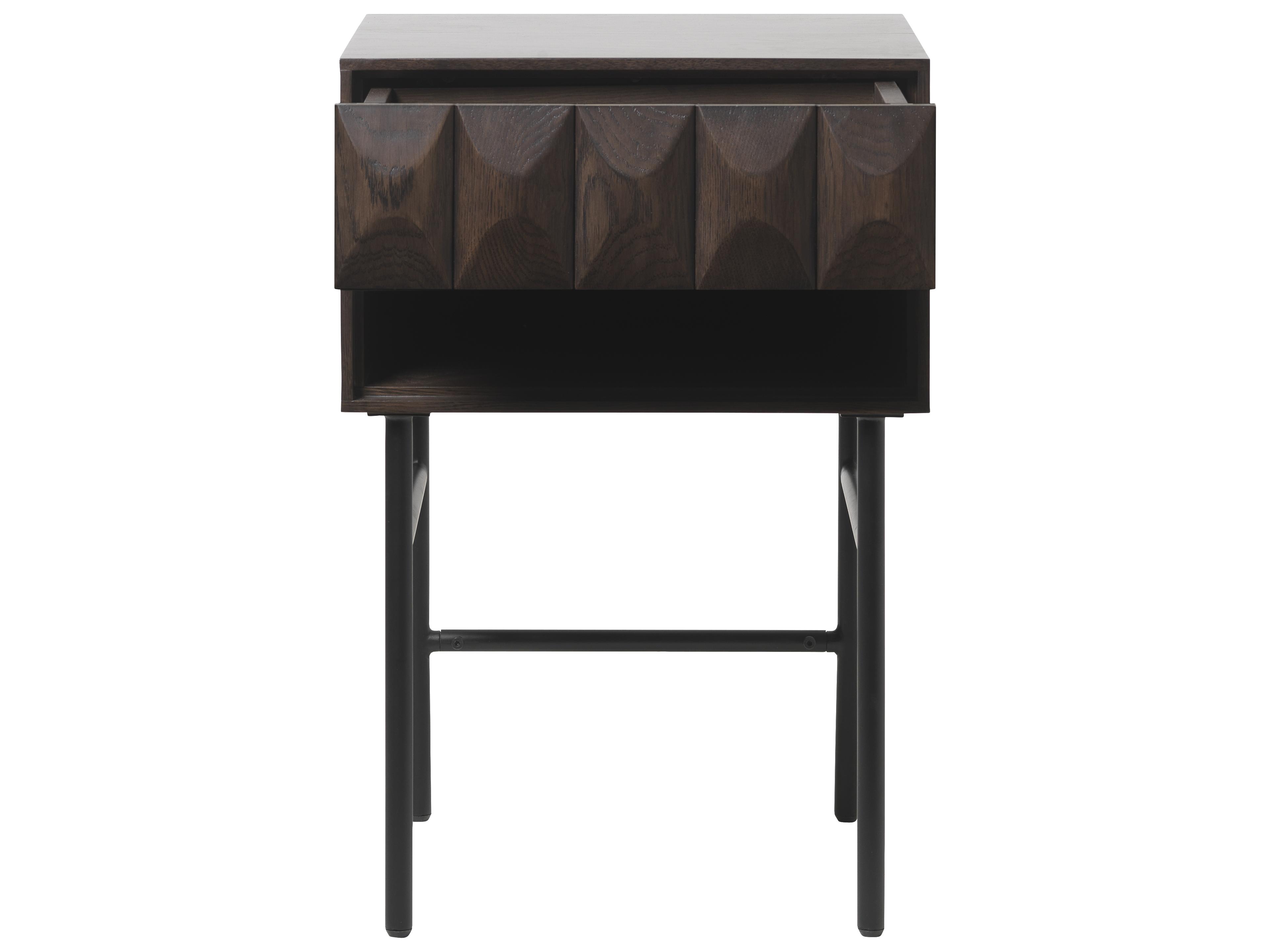 Unique Furniture Latina Rectangular Wood Black Oak End Table