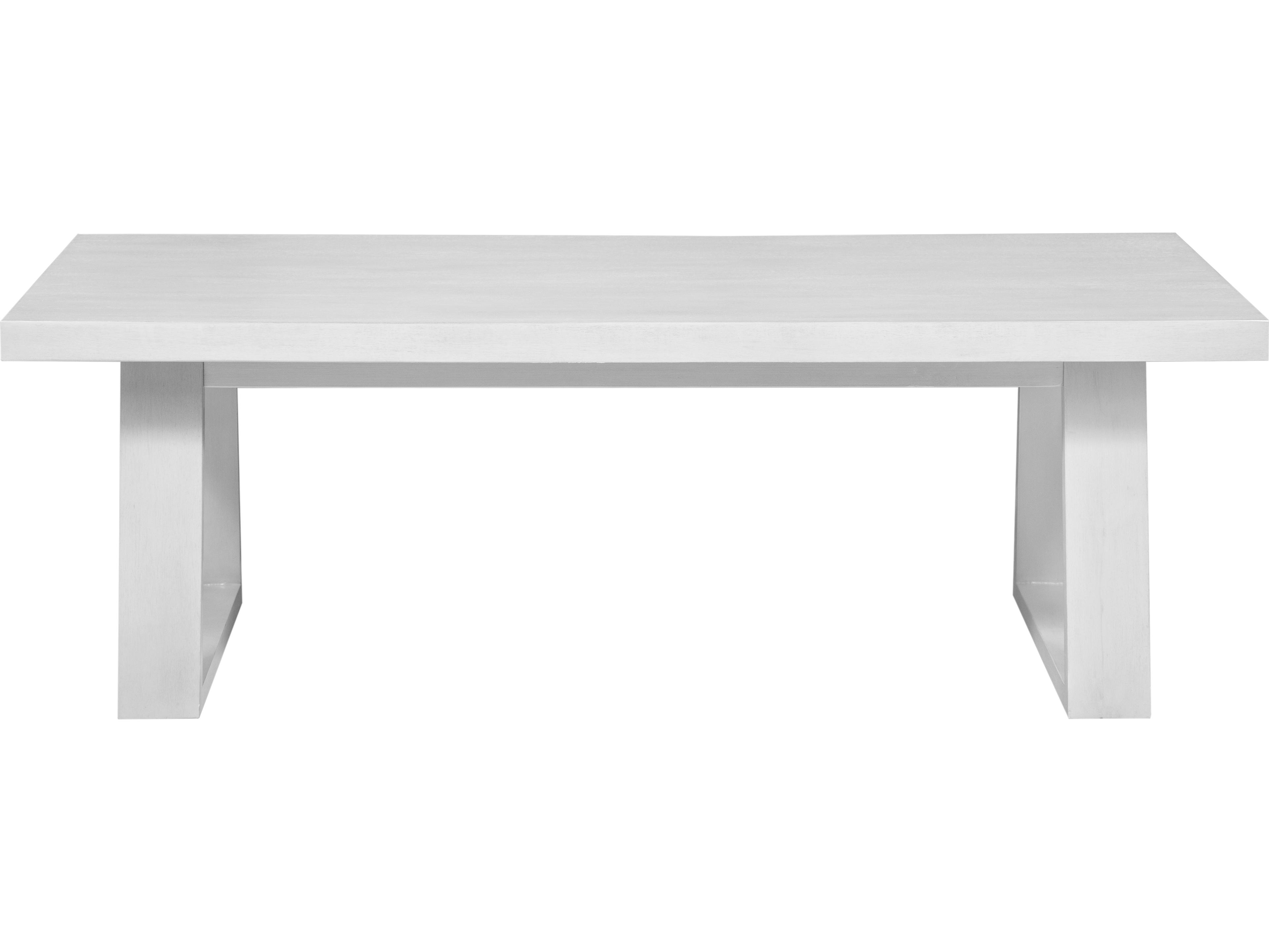 May Rectangular Wood Weathered White Coffee Table