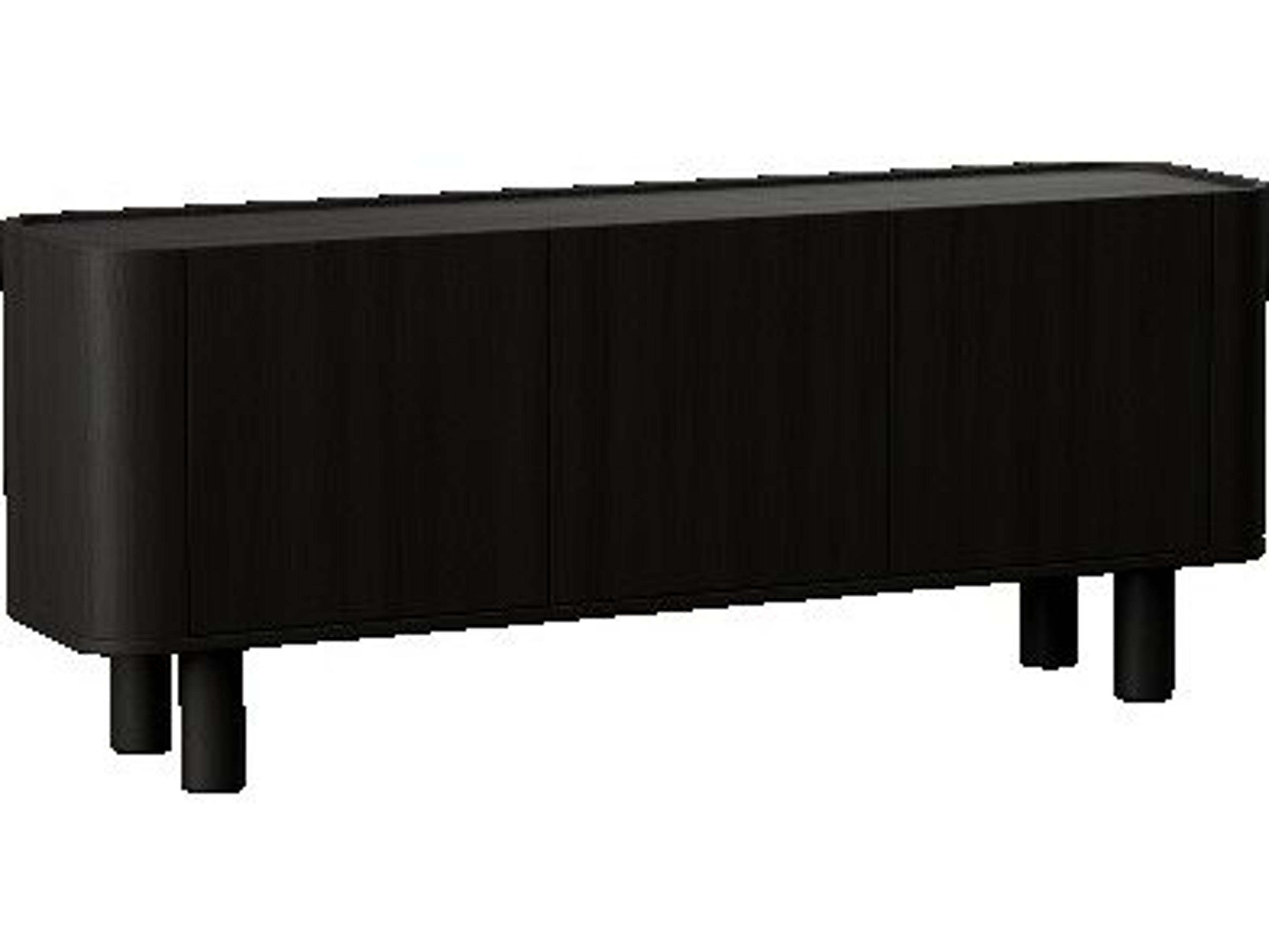 Monsun 70" Oak Wood Black Media Console
