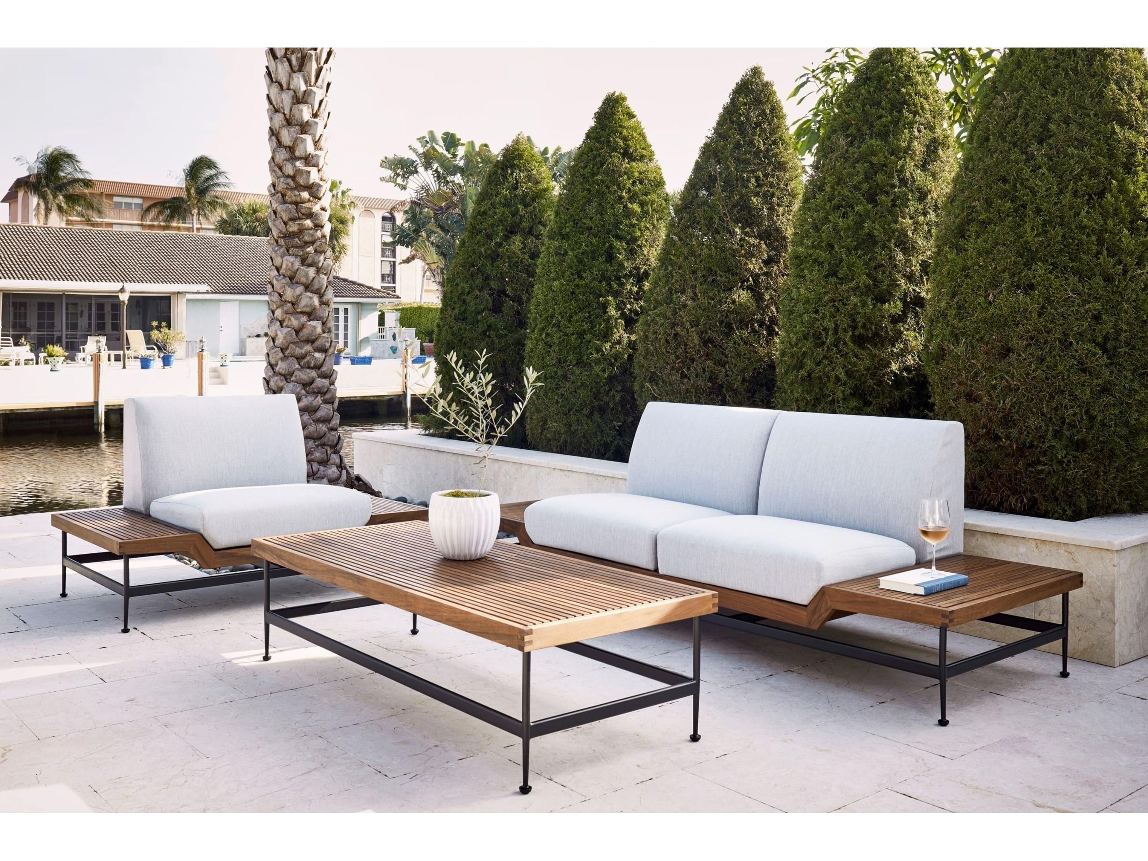Jensen Outdoor Furniture Jett IPE 60" x 25" Rectangular Coffee Table with LPE Top