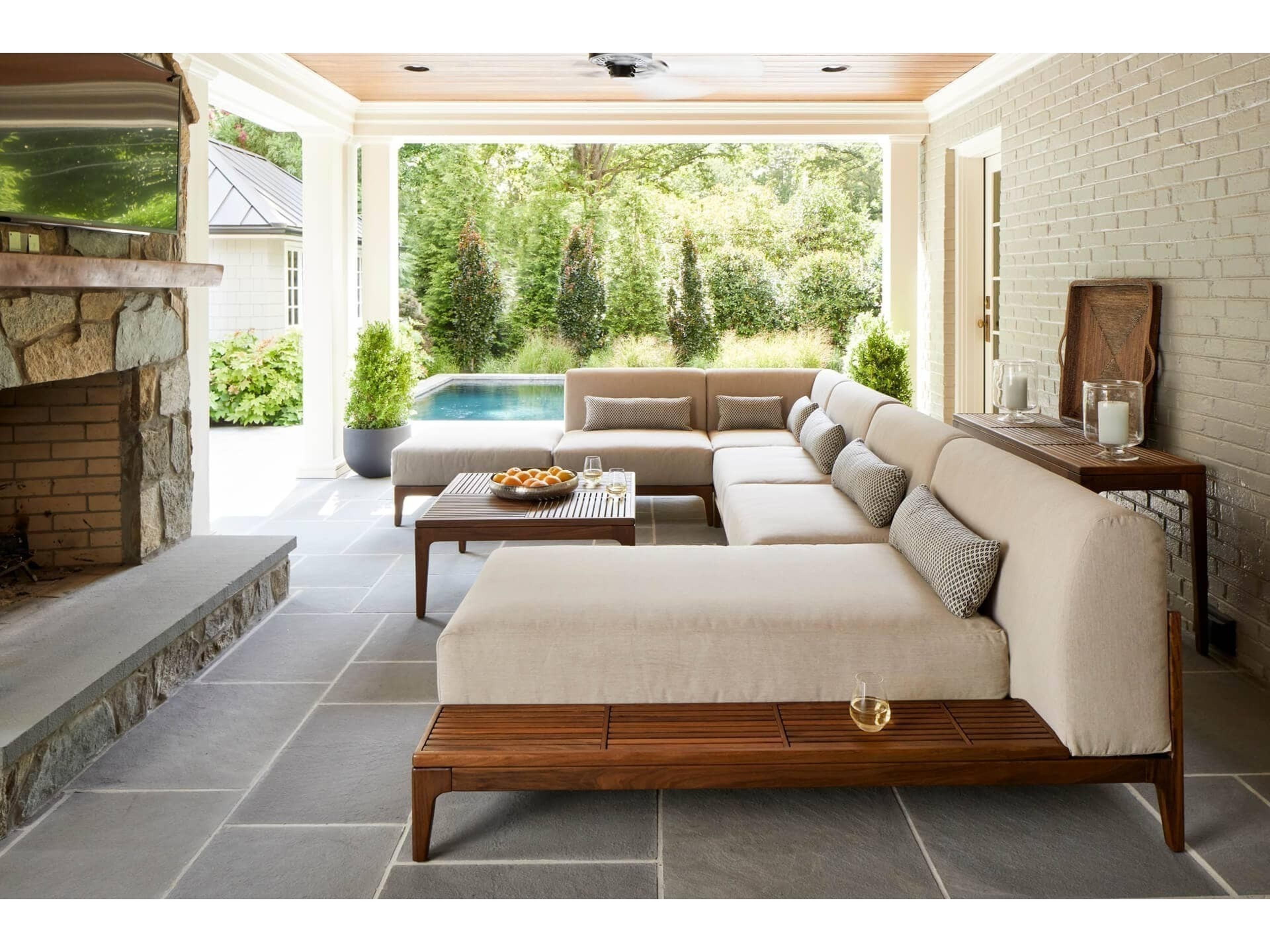 Jensen Outdoor Corner Seat Set Replacement Cushions