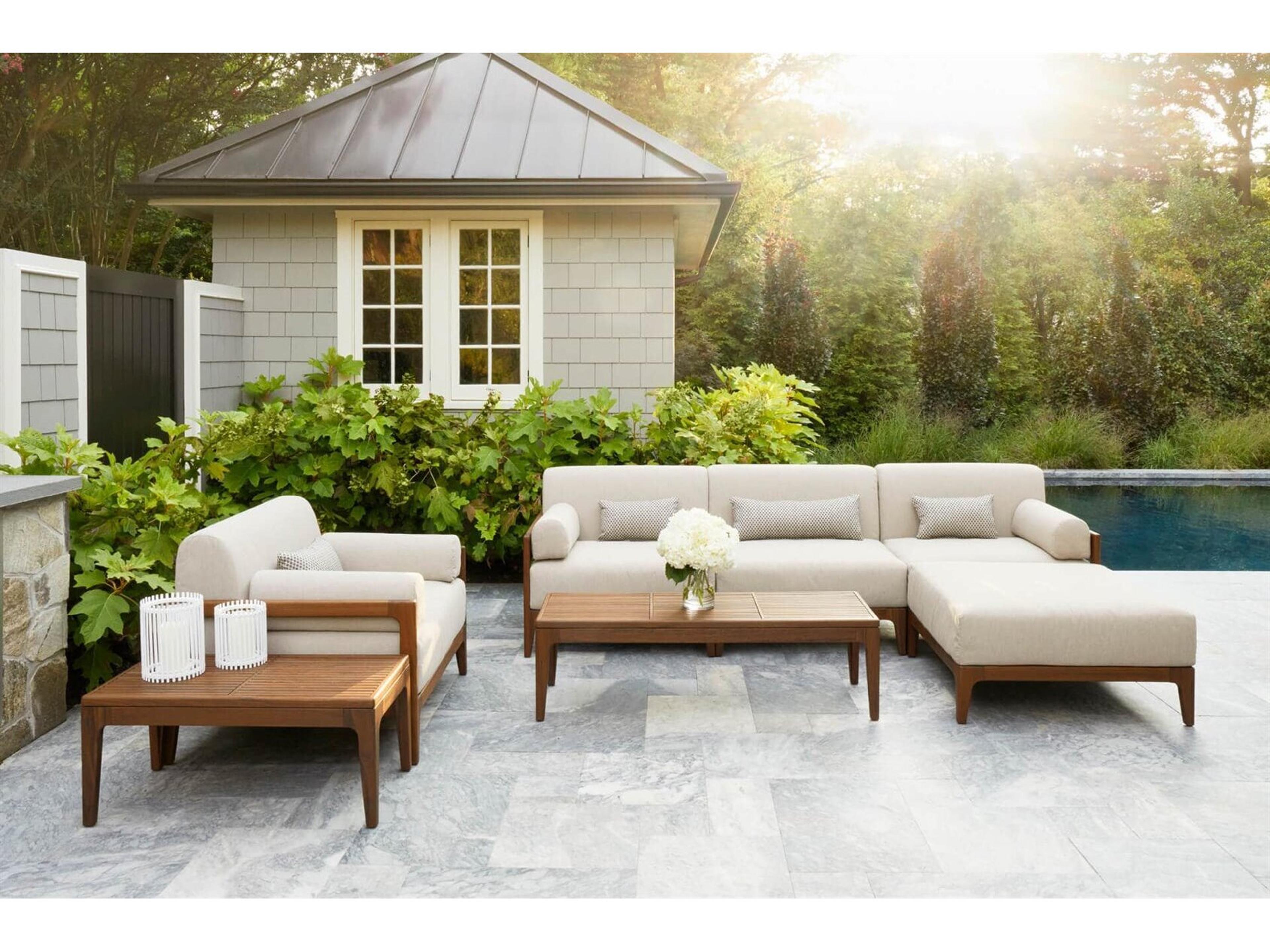 Jensen Outdoor Furniture Mix IPE 51" x 18" Rectangular Coffee Table