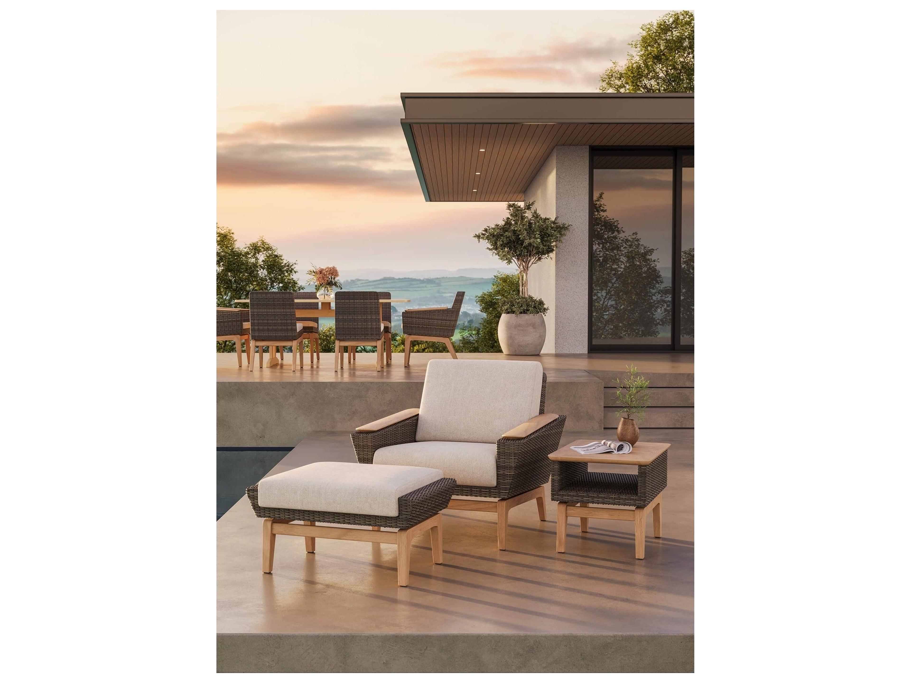 Jensen Outdoor Interception Ottoman