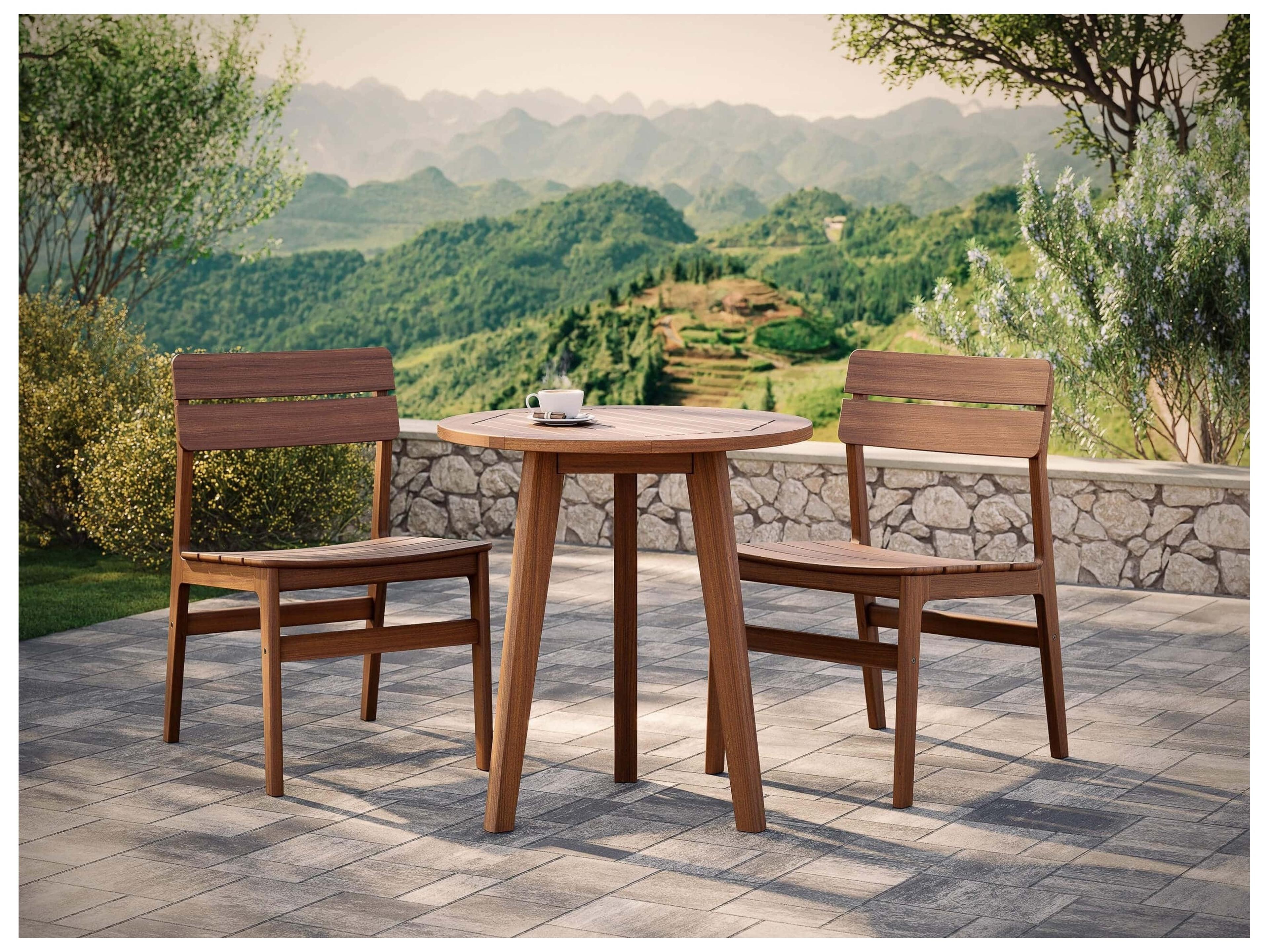 Jensen Outdoor Furniture Foundations Ipe IPEFoundations IPE 28" Round Bistro Table