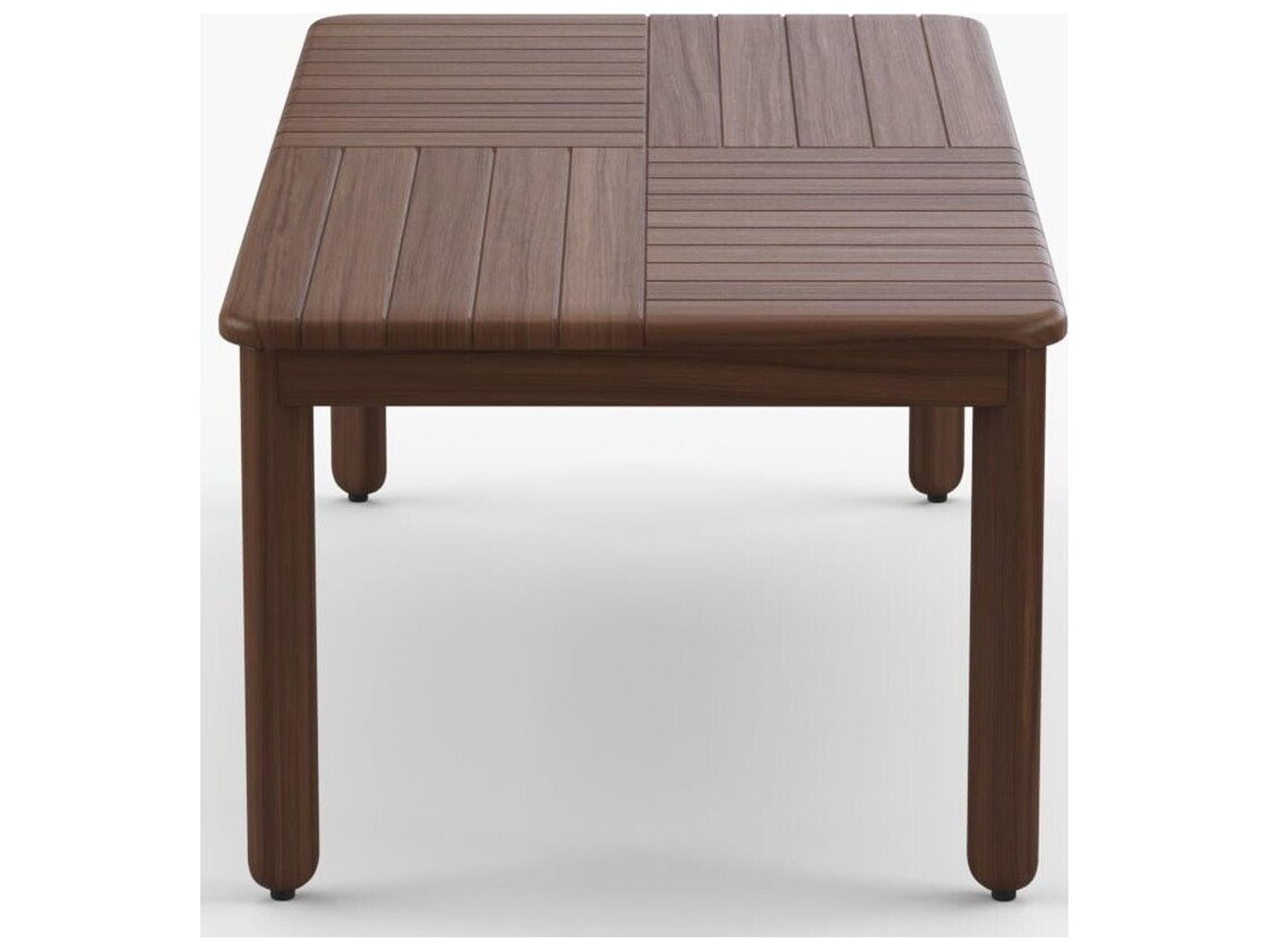 Jensen Outdoor Furniture Foundations Ipe IPEFoundations IPE Mosaic 50" x 25" Rectangular Coffee Table