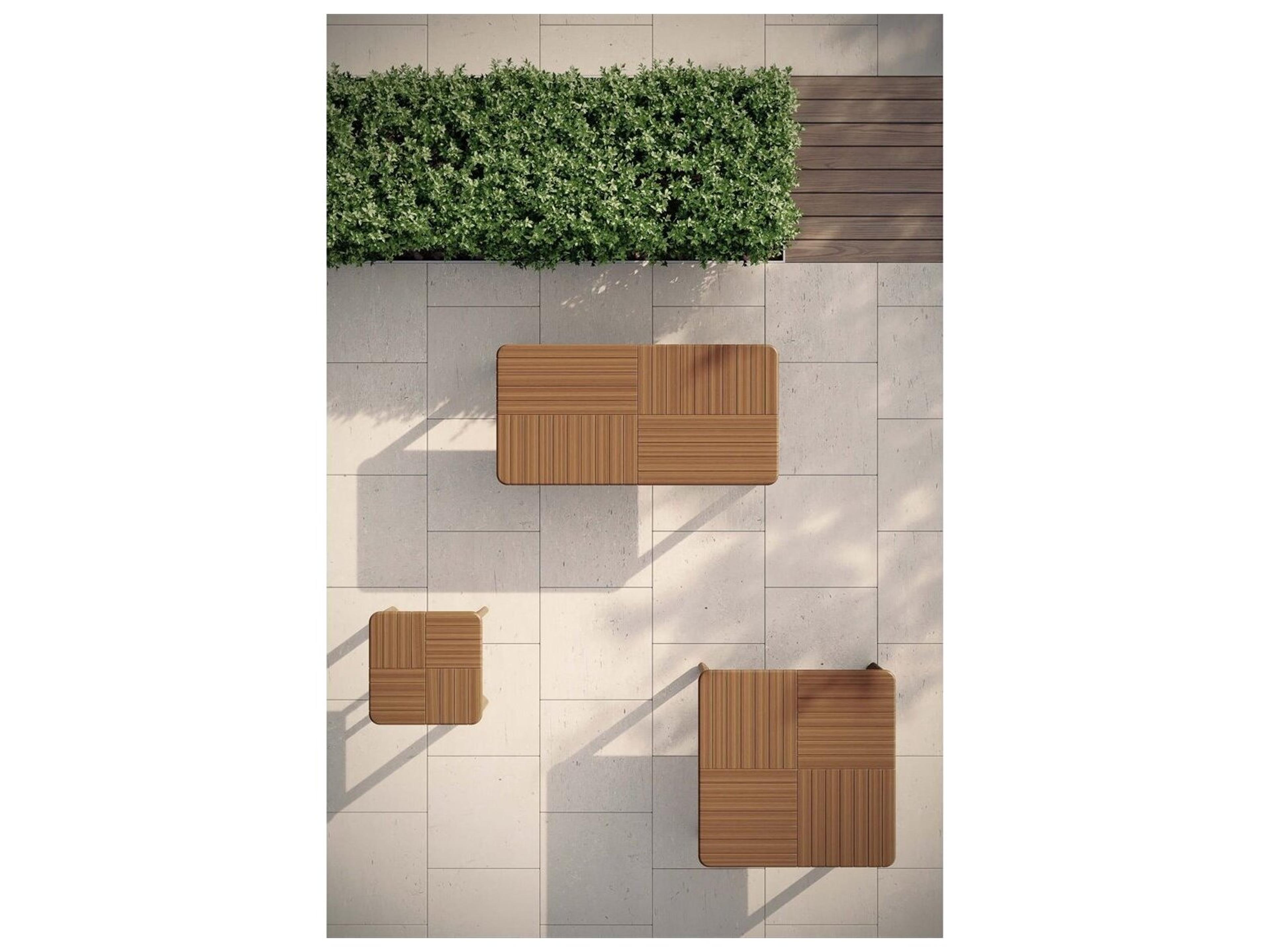 Jensen Outdoor Furniture Foundations Ipe IPEFoundations IPE Mosaic 50" x 25" Rectangular Coffee Table