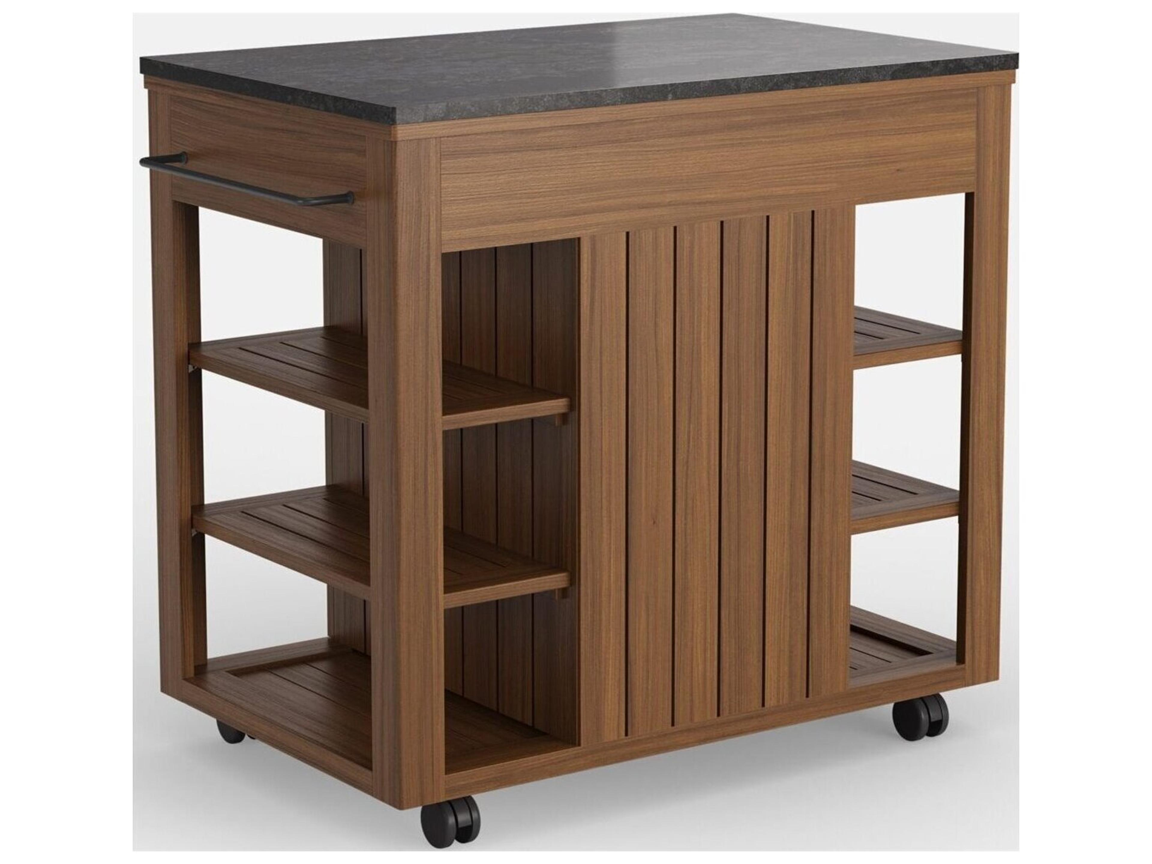 Jensen Outdoor Furniture Foundations Ipe IPEFoundations IPE Sage Serving Buffet with Quartz Top/ Shadow