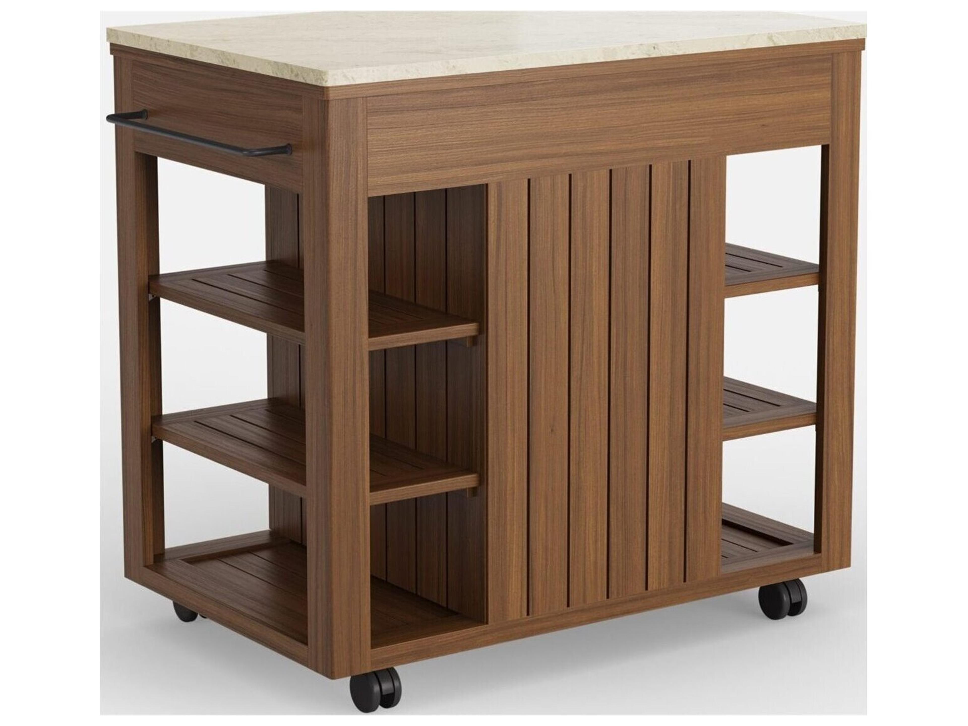 Jensen Outdoor Furniture Foundations Ipe IPEFoundations IPE Sage Serving Buffet with Quartz Top/ Silica