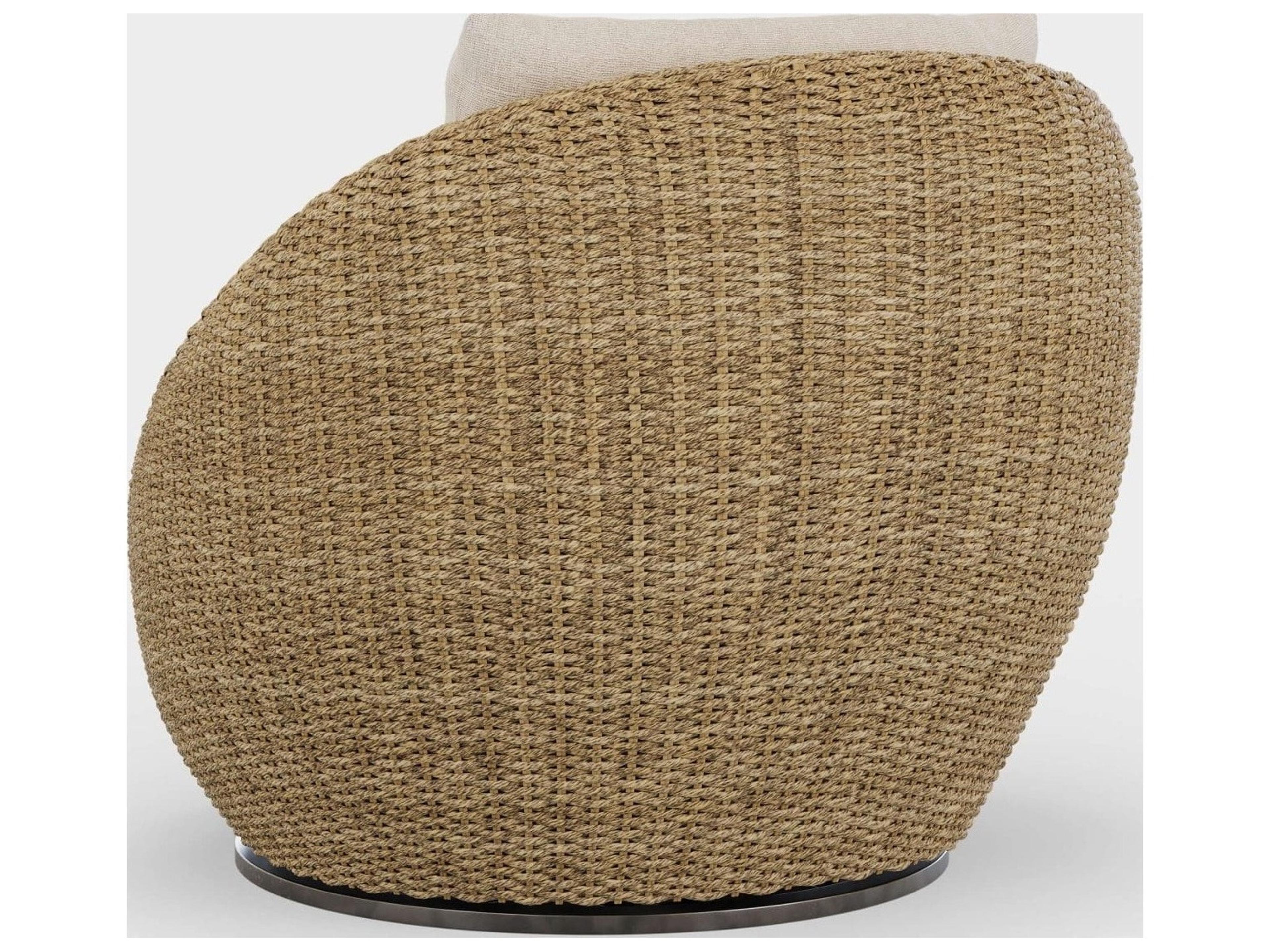 Jensen Outdoor Velo Swivel Chair w/ Seat & Back Cushion