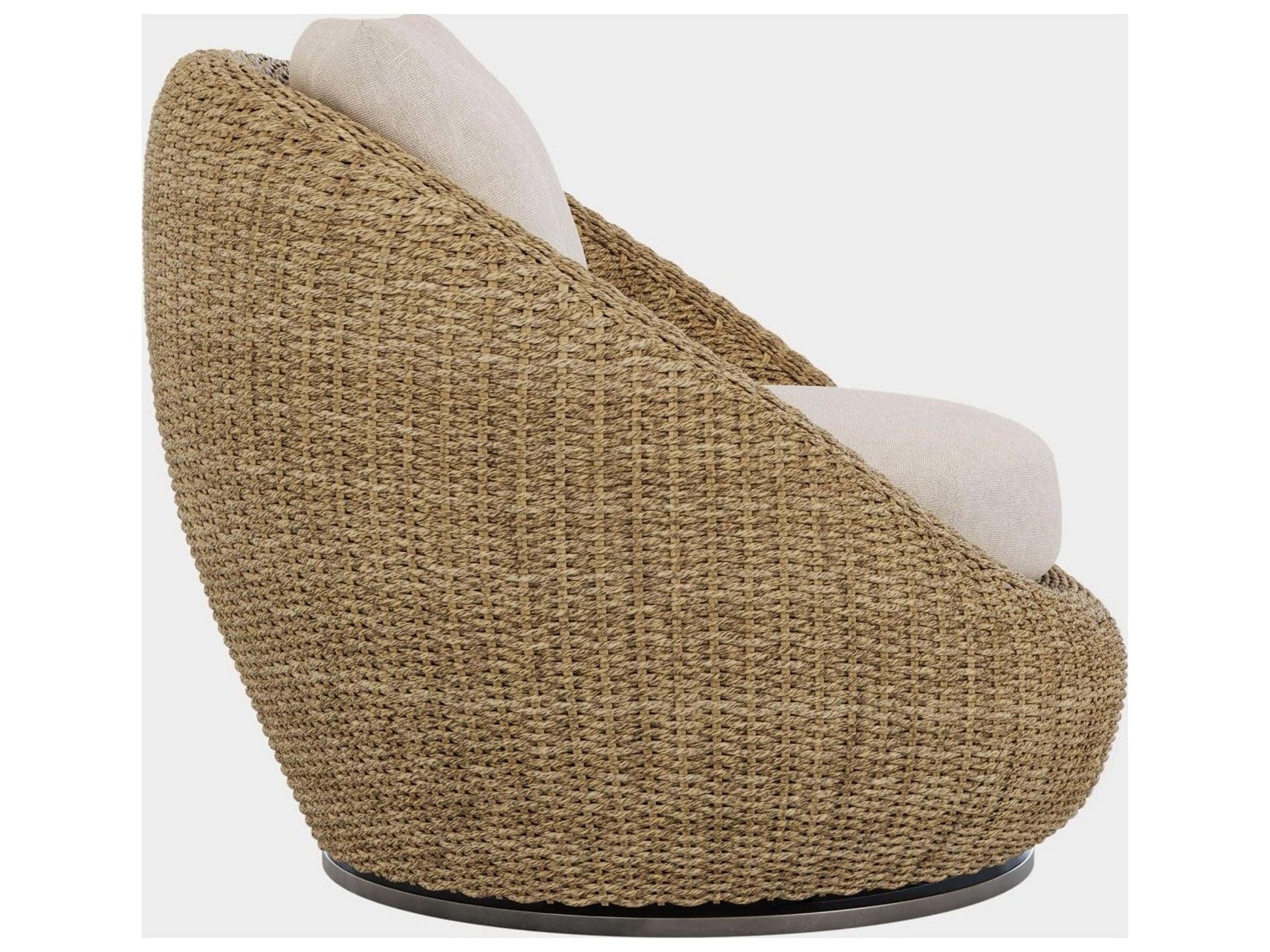 Jensen Outdoor Velo Swivel Chair w/ Seat & Back Cushion