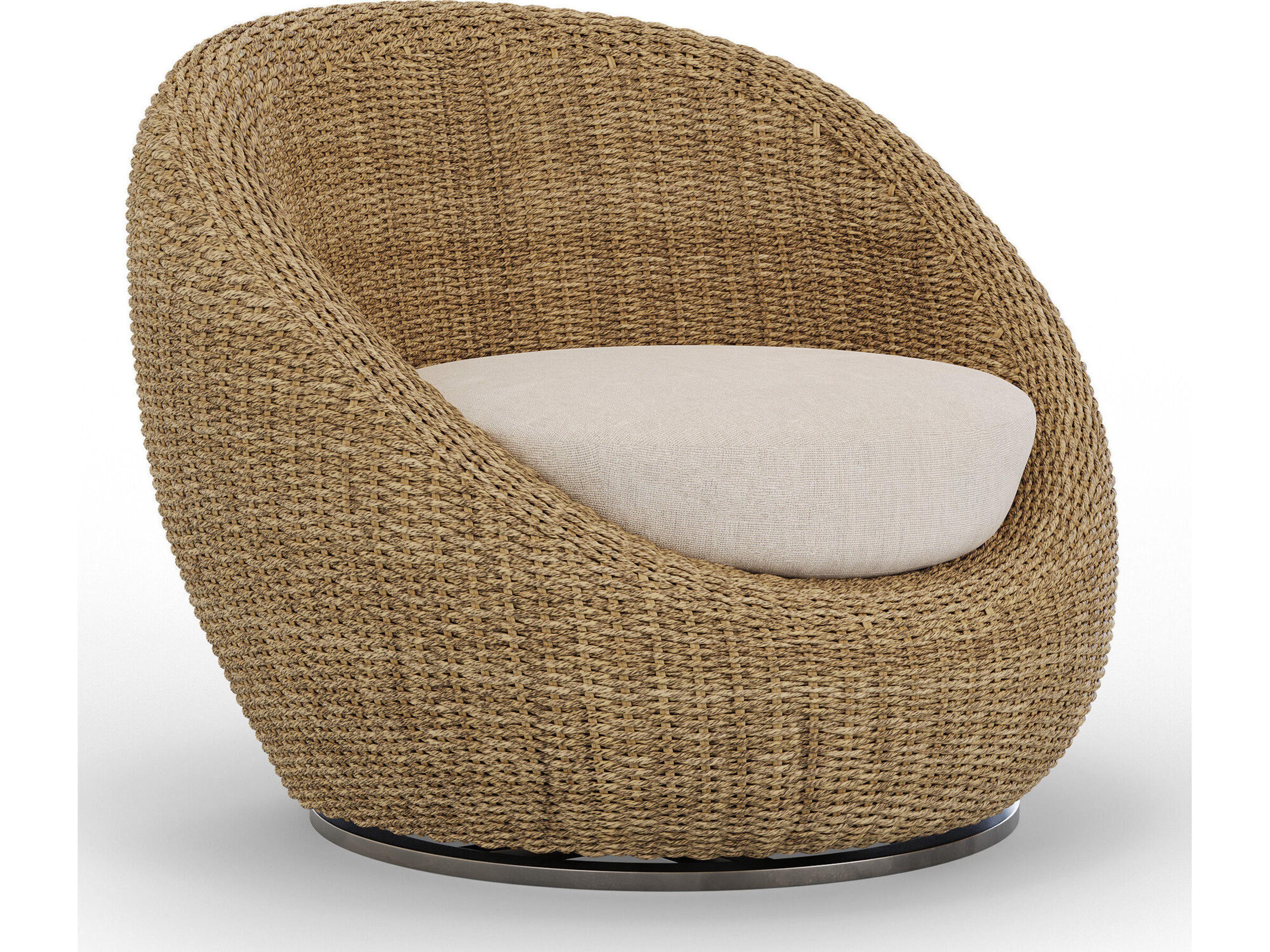 Velo Swivel Chair Woven Lounge Seating