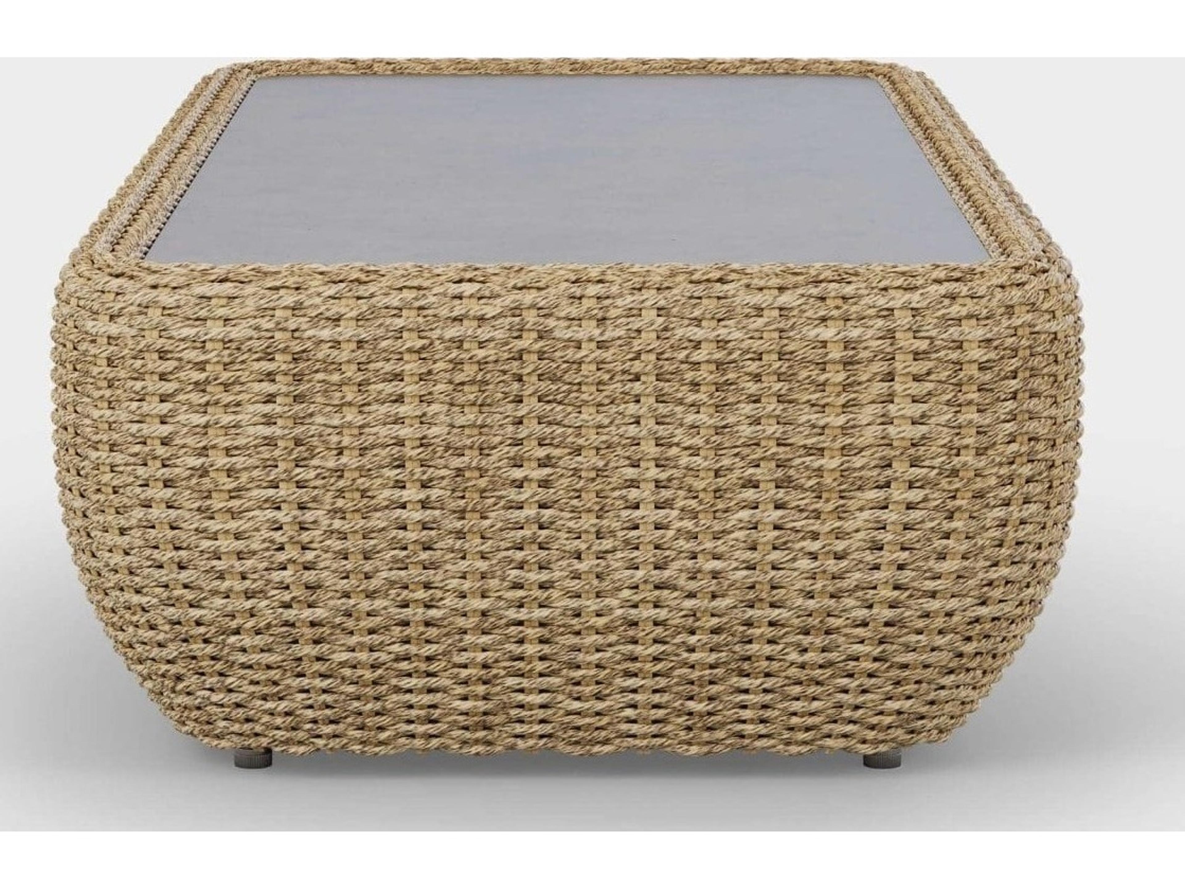 Jensen Outdoor Velo 55" x 24" Rectangular Coffee Table w/ Cement Top