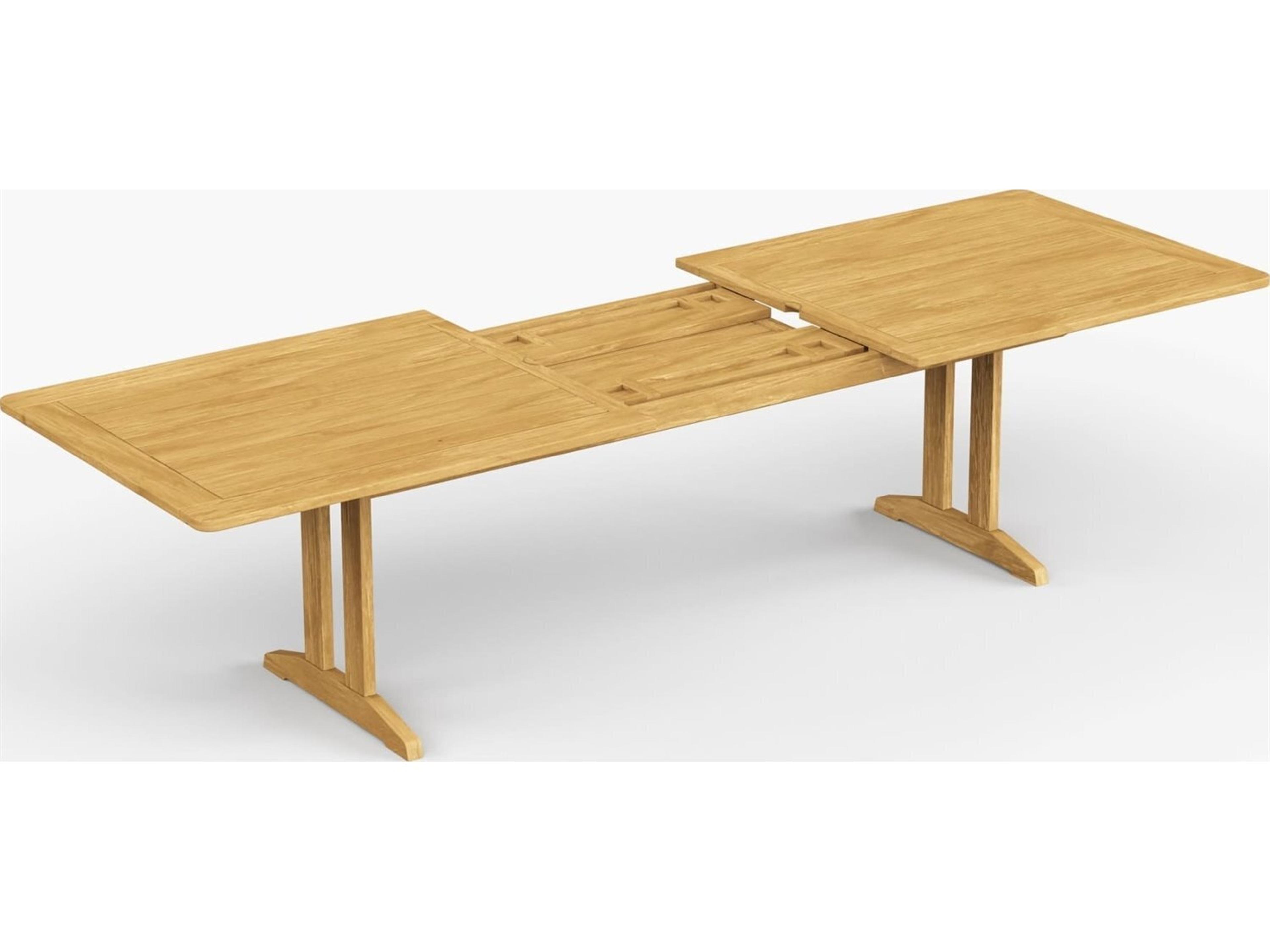Jensen Outdoor Foundations Teak 74"-103" x 38" Extending Dining Table