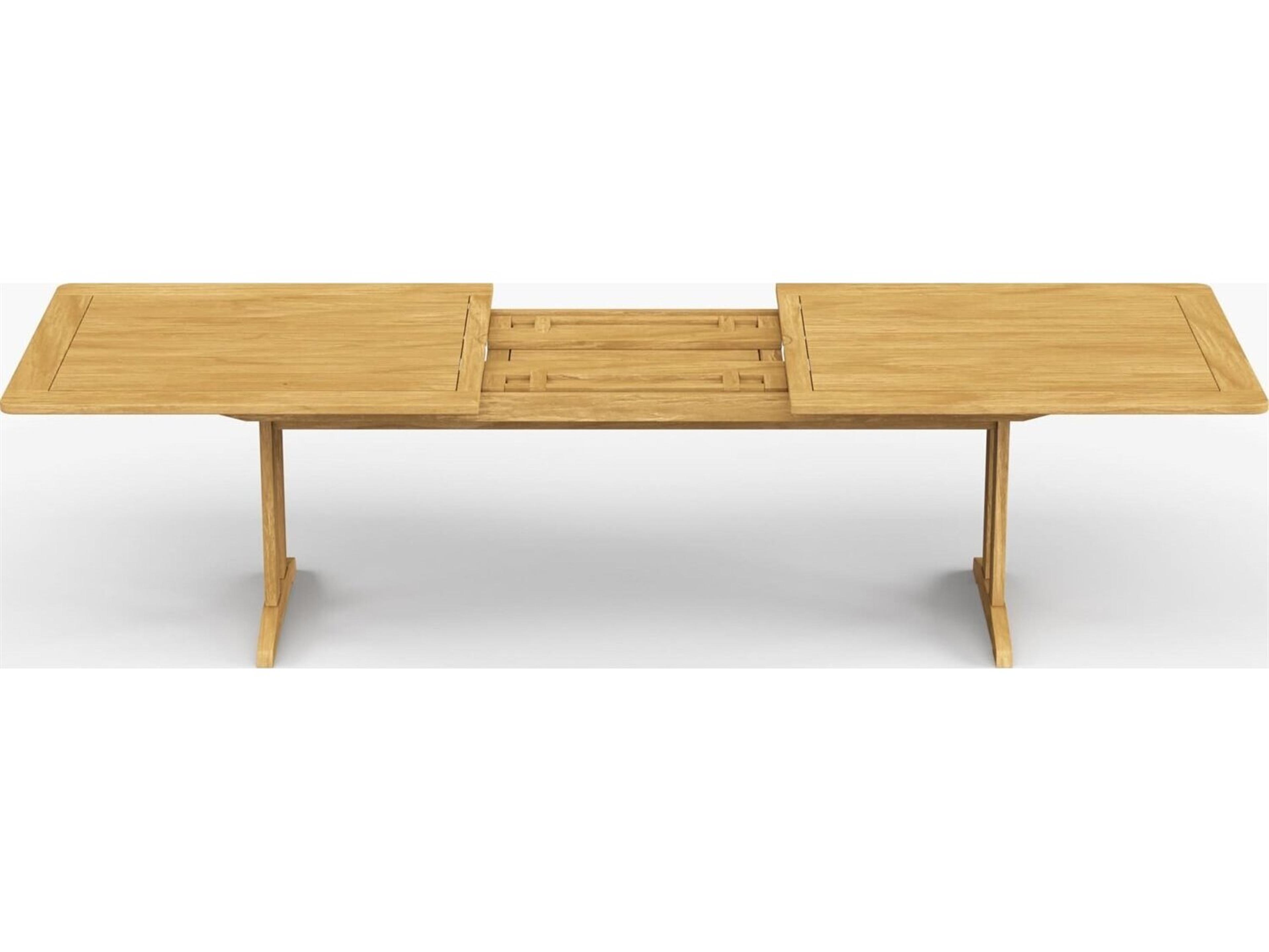 Jensen Outdoor Foundations Teak 74"-103" x 38" Extending Dining Table