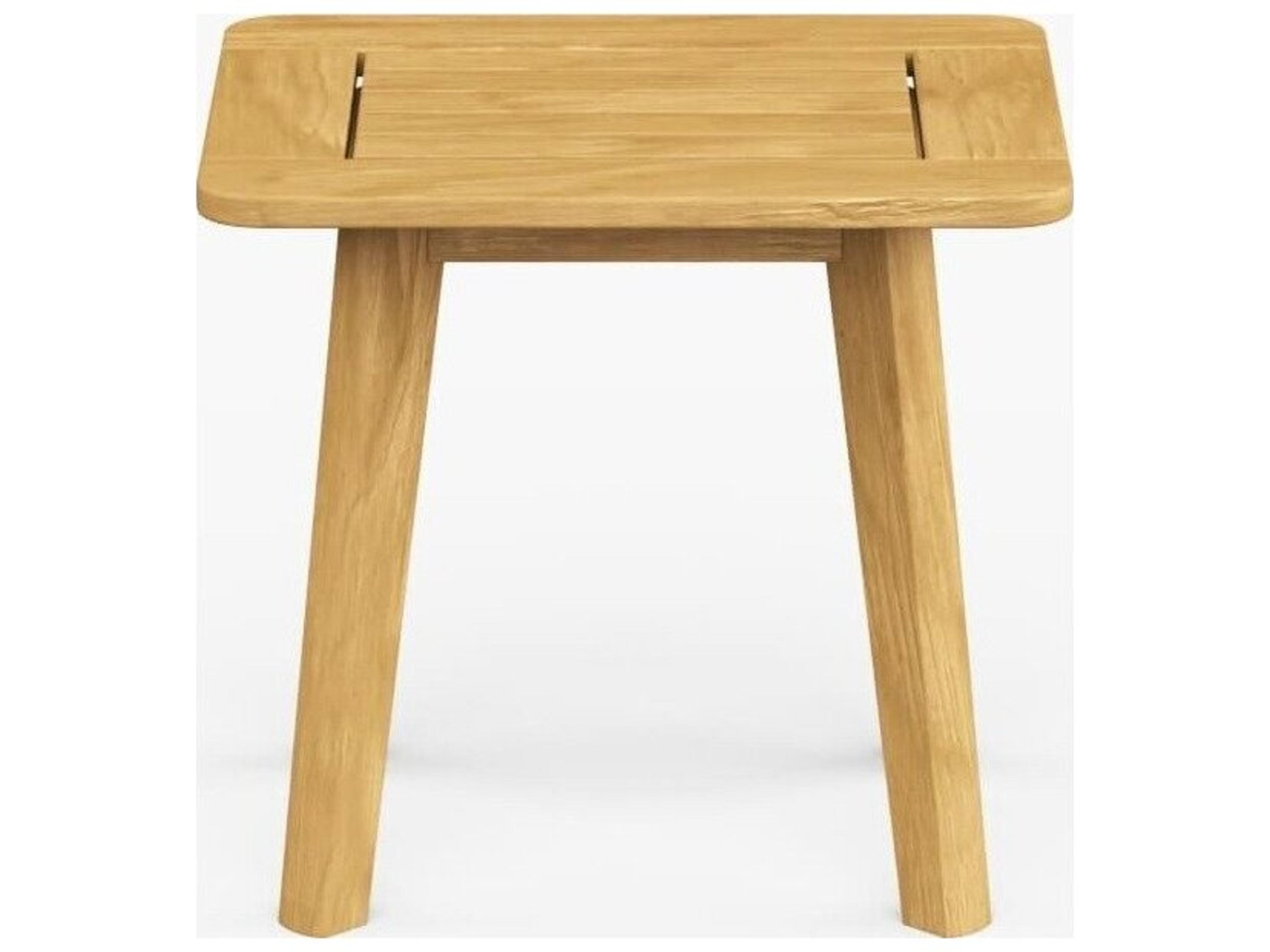 Jensen Outdoor Foundations Teak 20" x 16" Rectangular Side Table