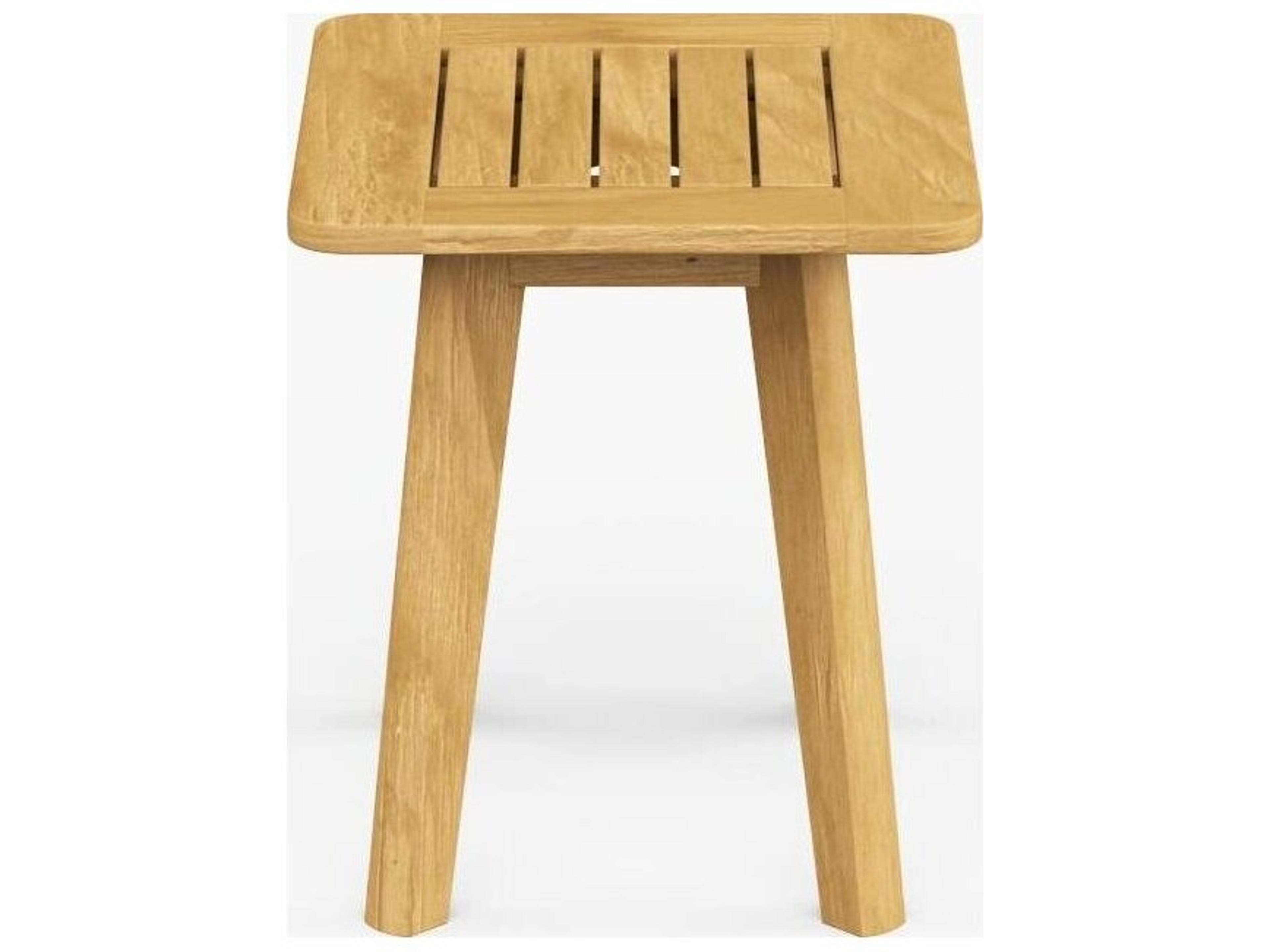 Jensen Outdoor Foundations Teak 20" x 16" Rectangular Side Table