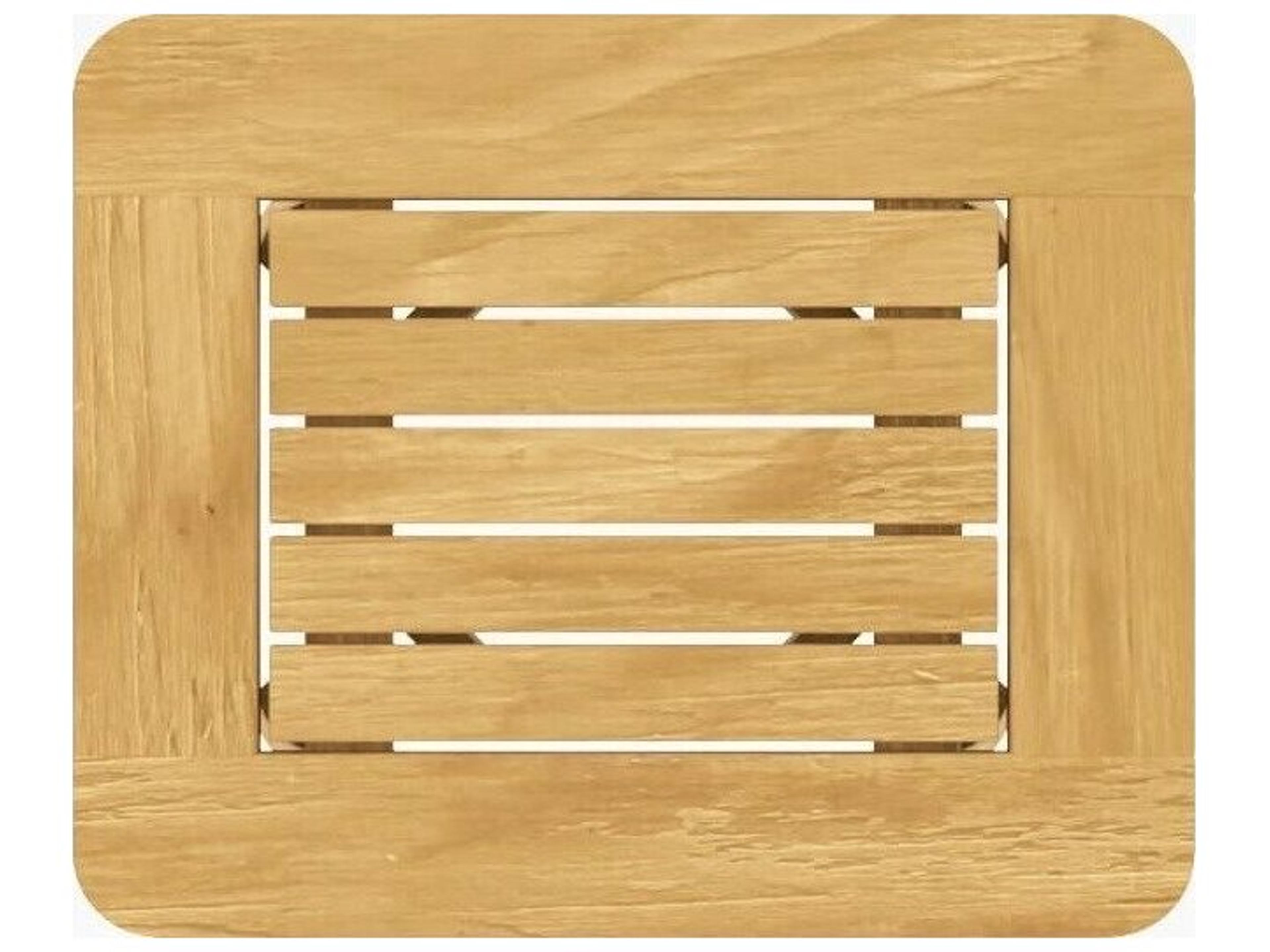 Jensen Outdoor Foundations Teak 20" x 16" Rectangular Side Table