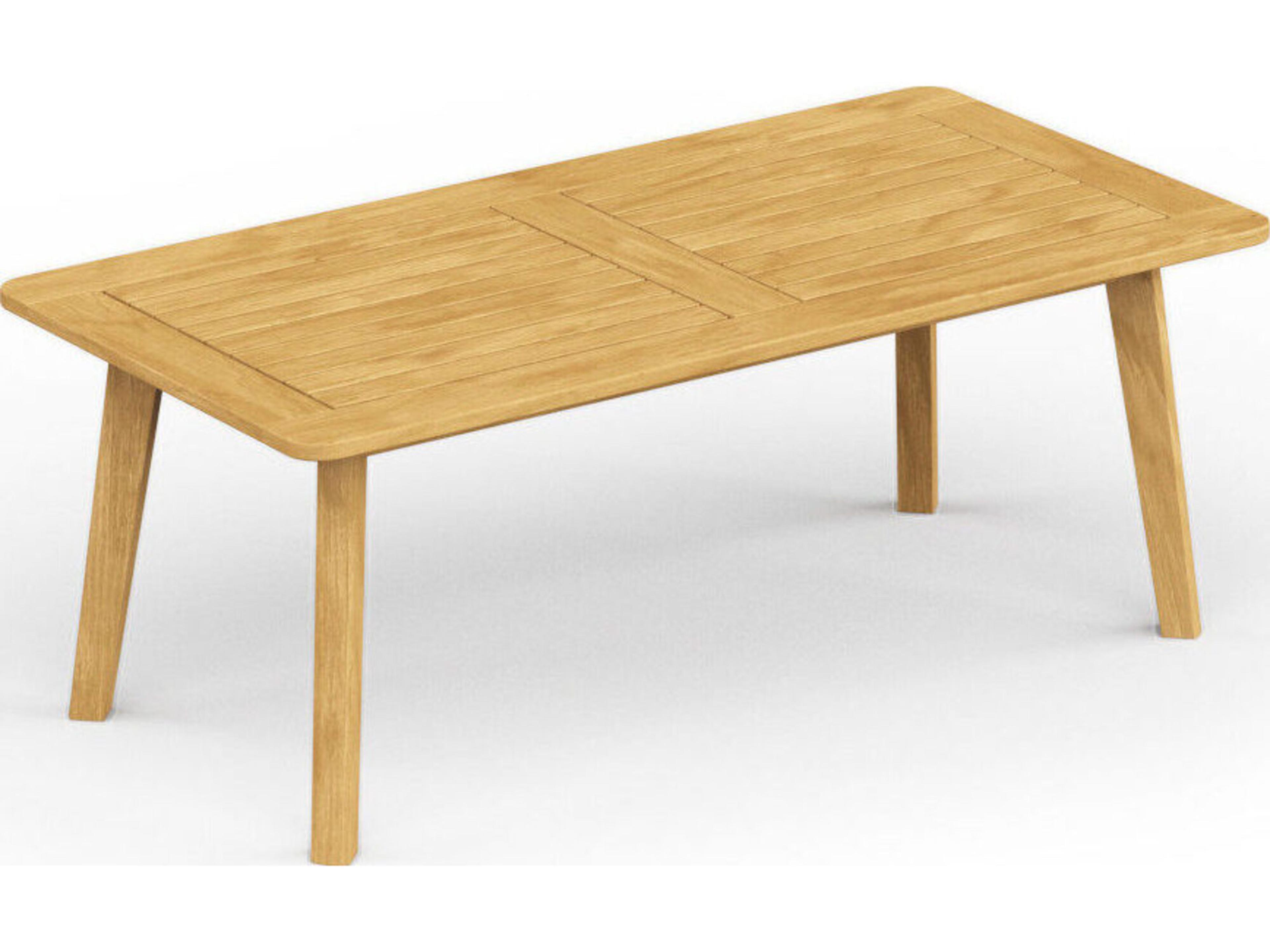 Foundations Teak 48" x 24" Rectangular Coffee Table