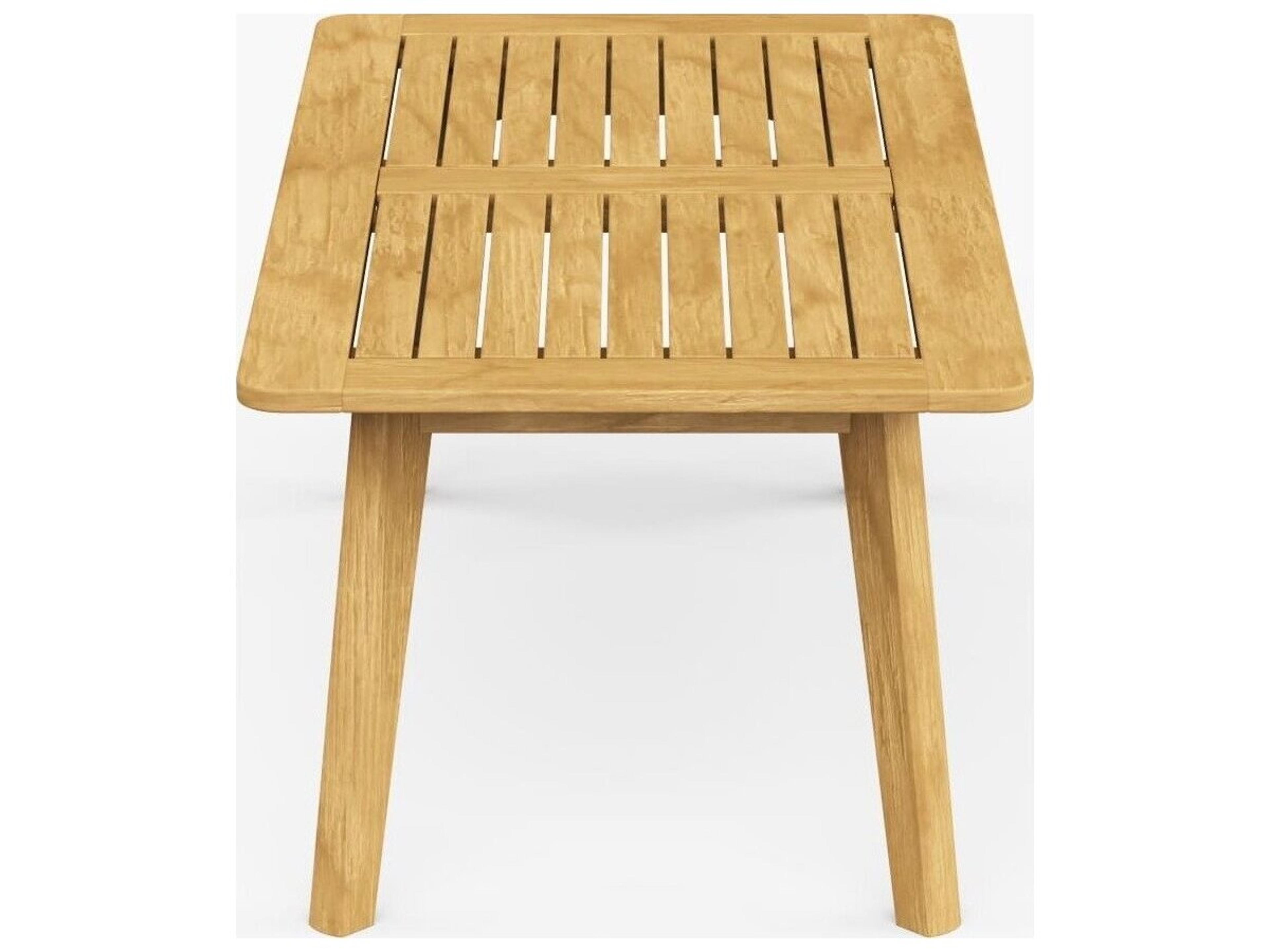 Jensen Outdoor Foundations Teak 48" x 24" Rectangular Coffee Table