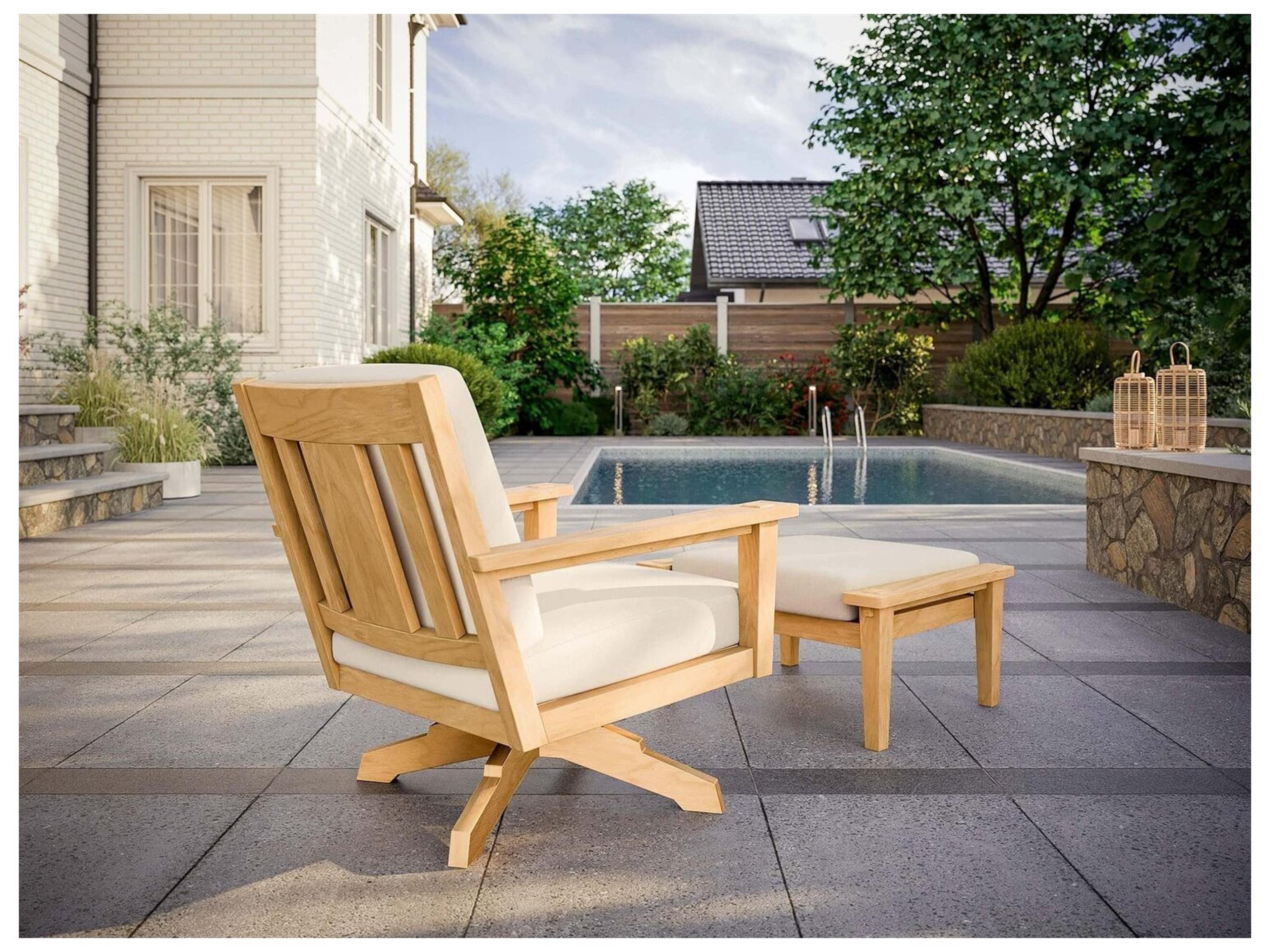 Jensen Outdoor Savannah Ottoman