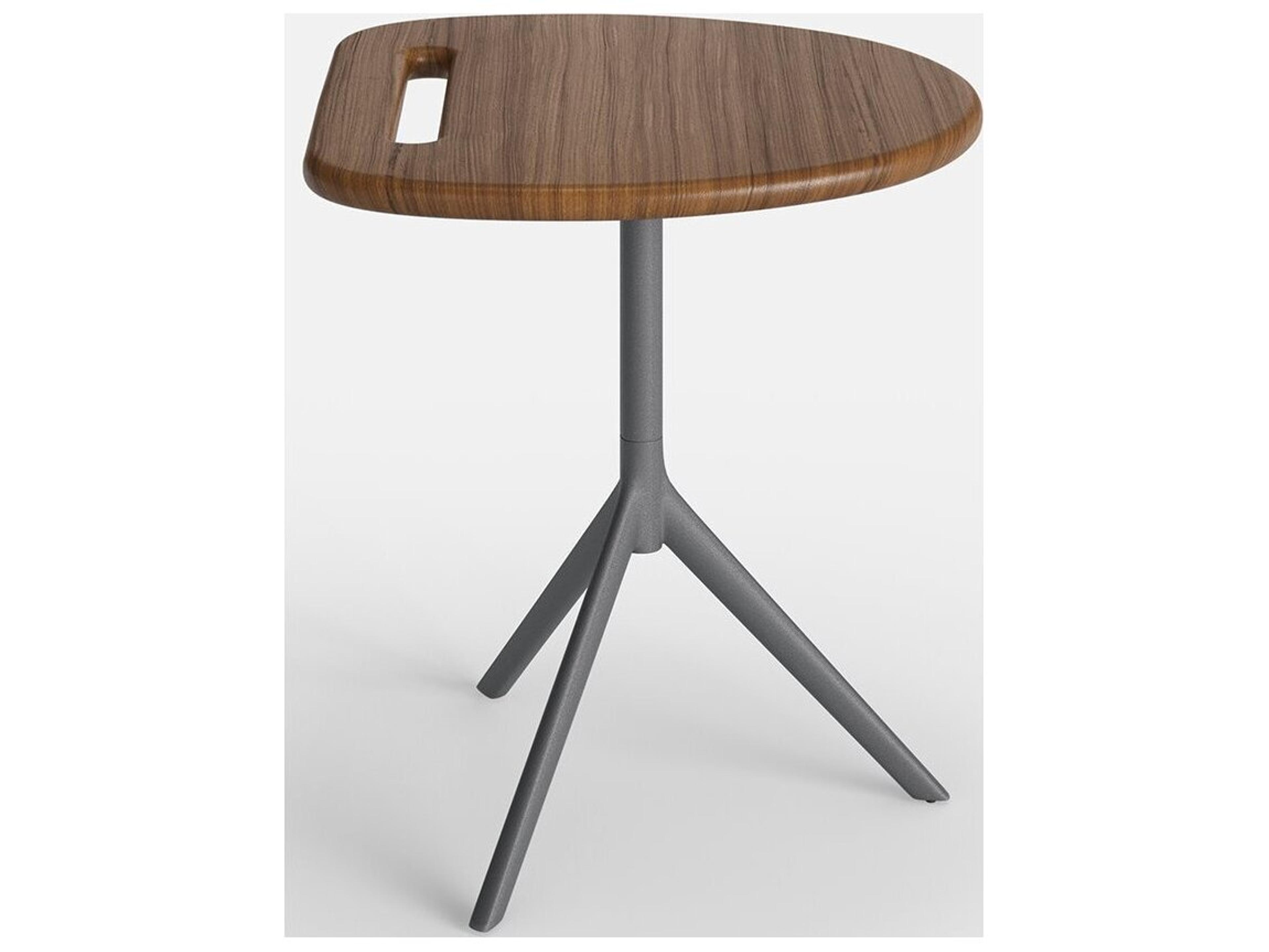 Jensen Outdoor Furniture Foundations IPE Arc 16" Side Table with LPE Top/ Slate