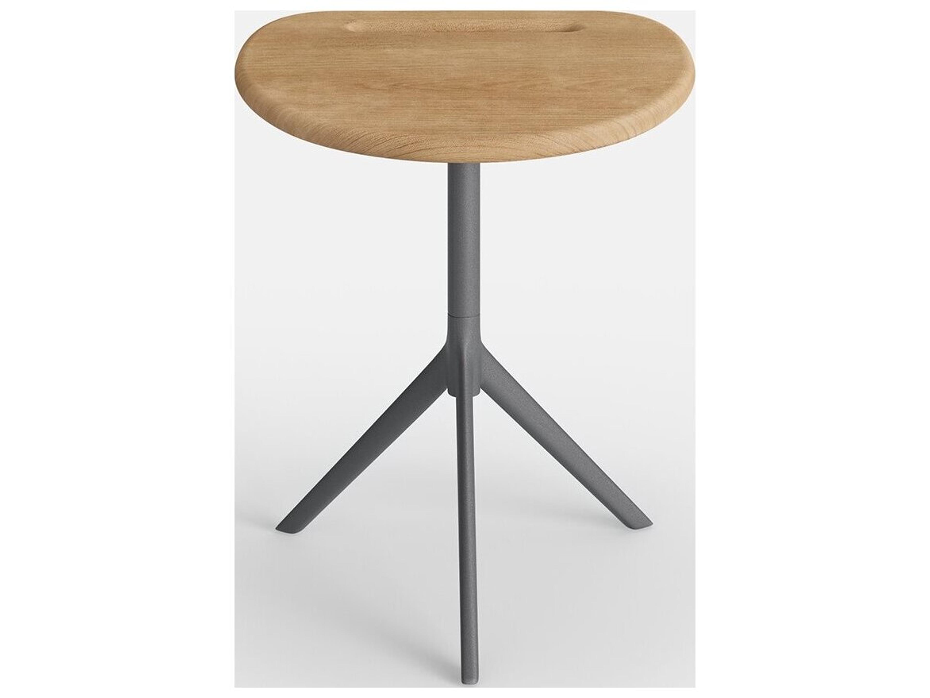 Jensen Outdoor Furniture Foundations IPE Arc 16" Side Table with Teak Top/ Slate