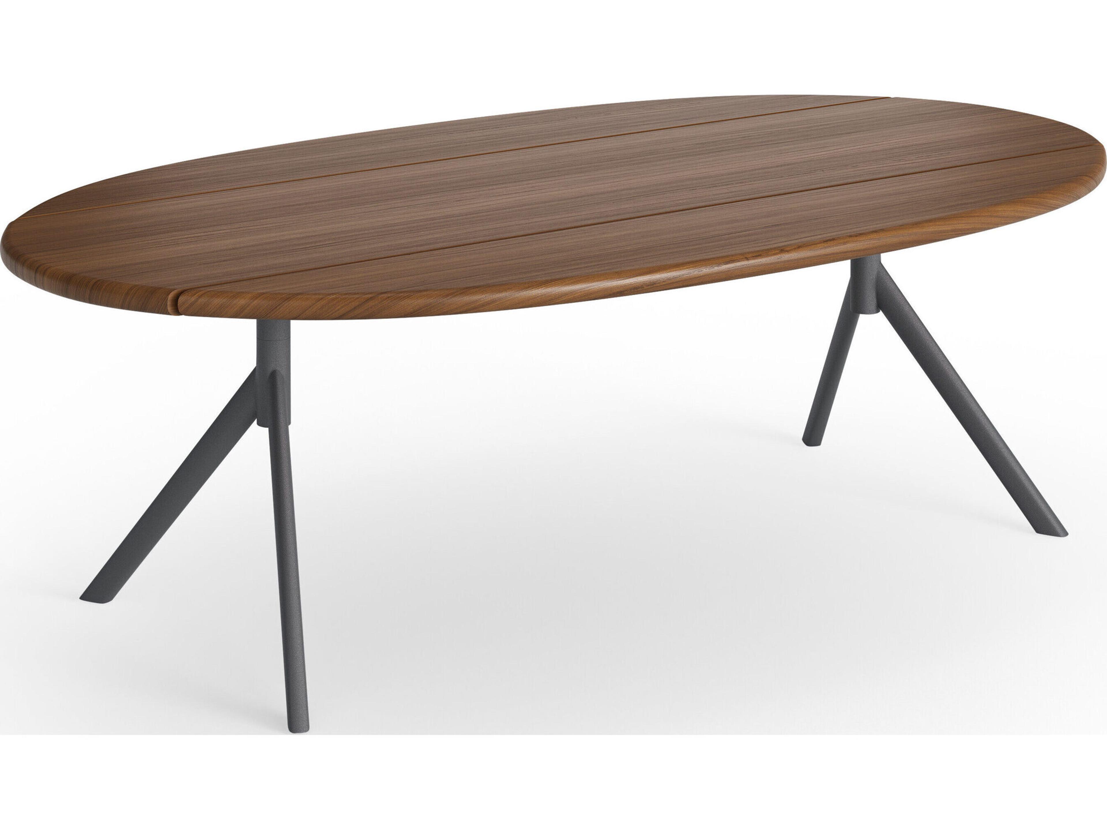 Furniture Foundations IPE Arc 47" x 24" Coffee Table with LPE Top/ Slate