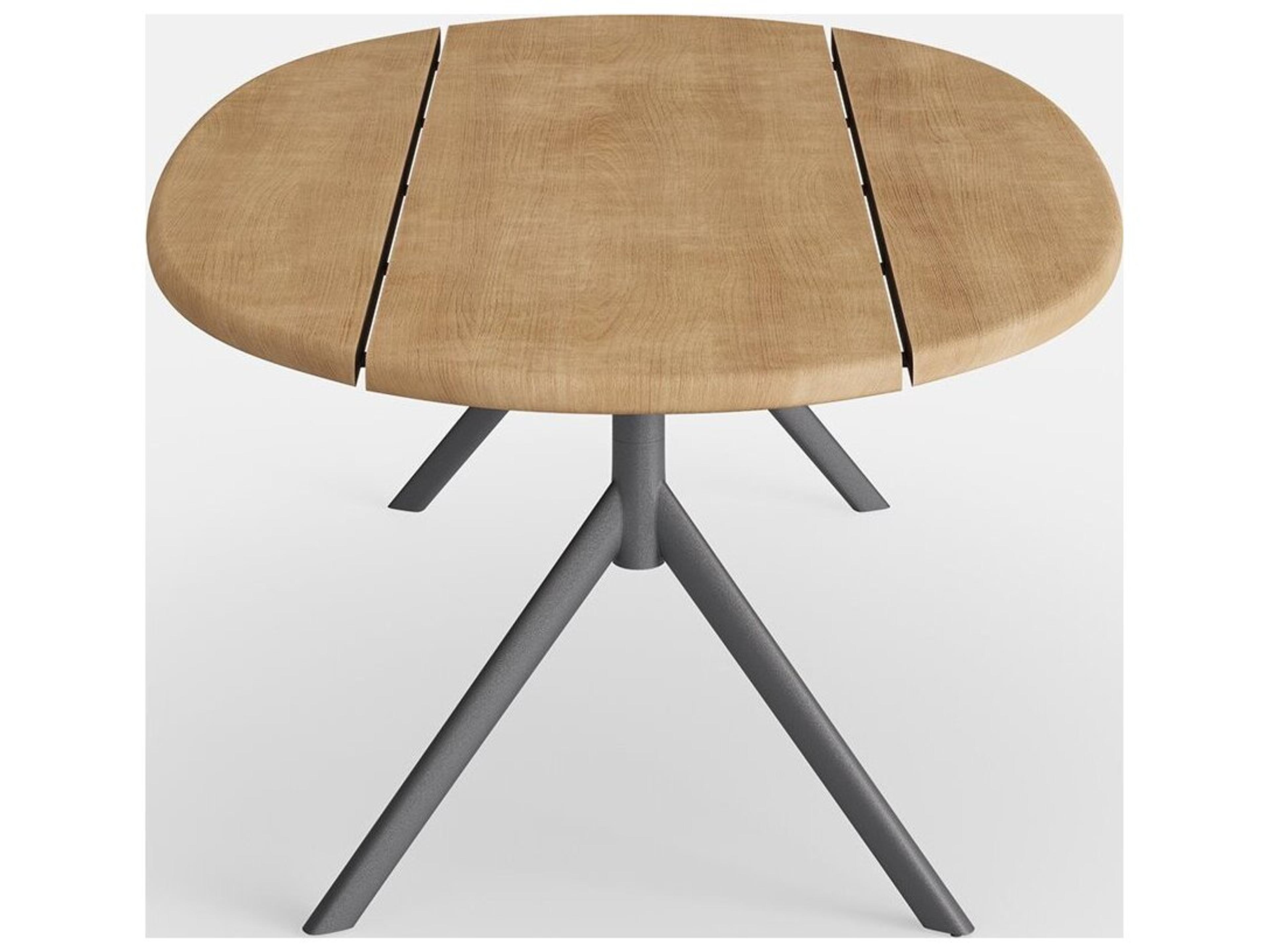 Jensen Outdoor Furniture Foundations IPE Aluminum Arc 47" x 24" Coffee Table with Teak Top/ Slate