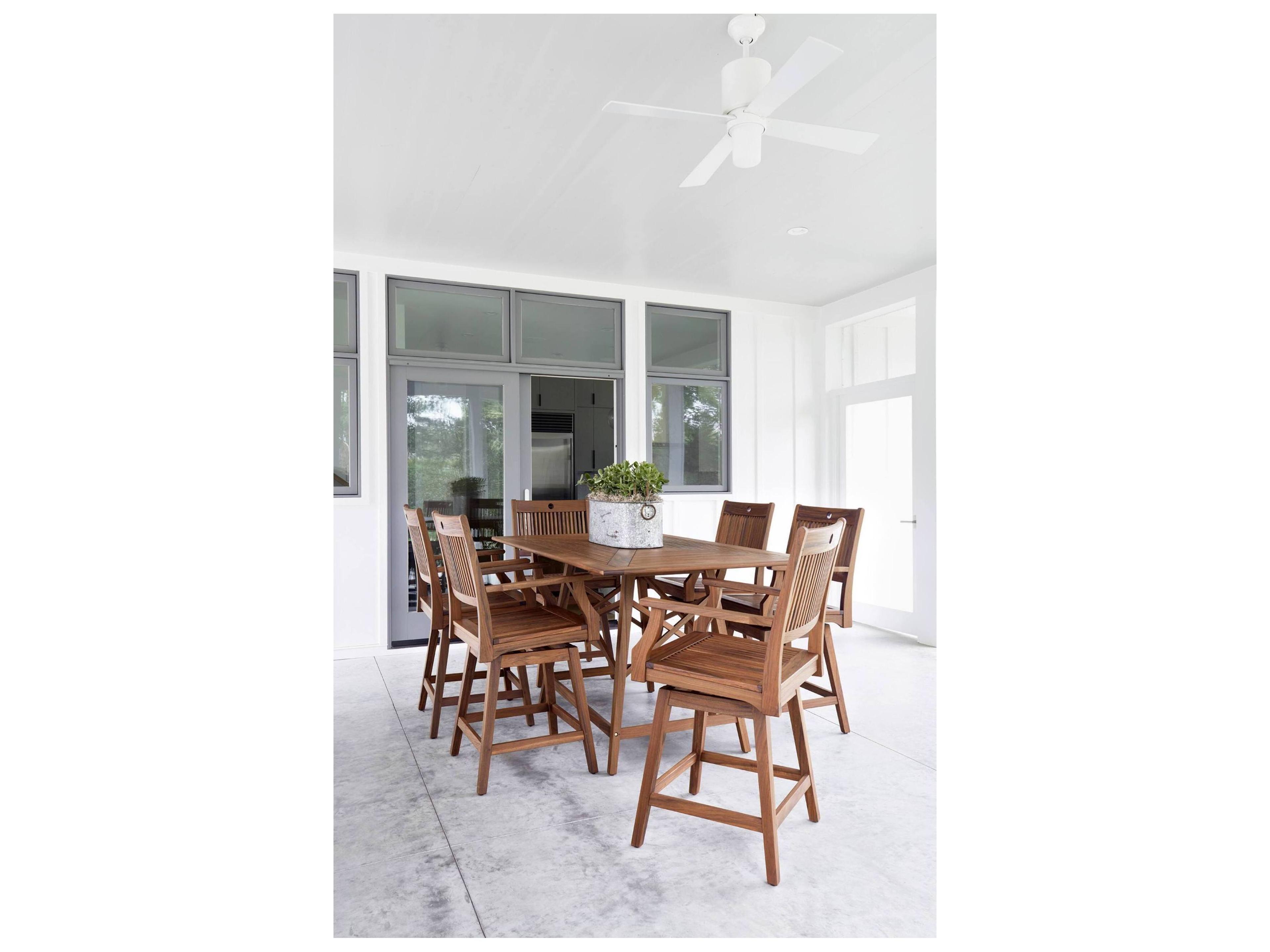 Jensen Outdoor Furniture Opal IPE Swivel Counter Height Arm Chair