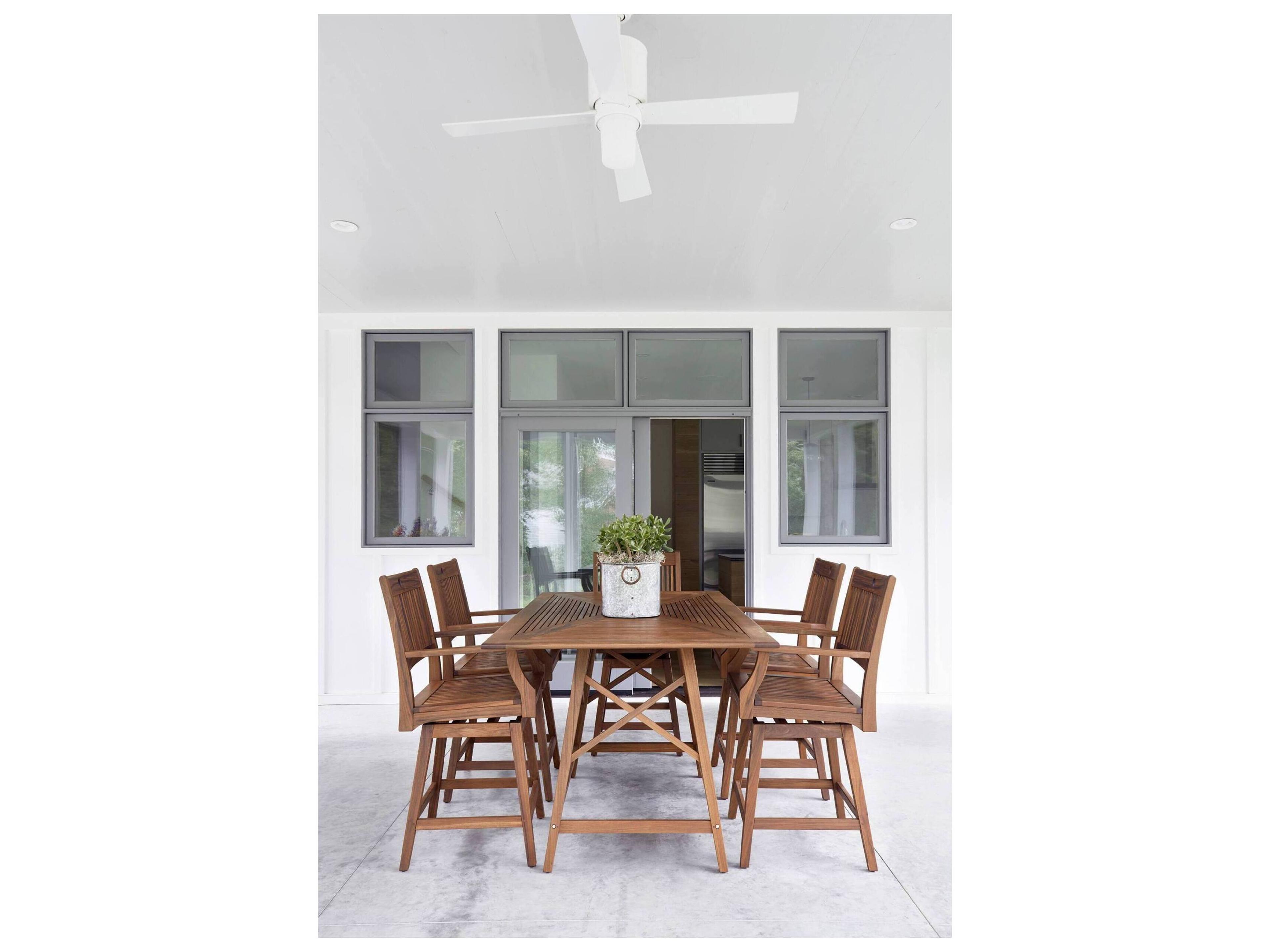 Jensen Outdoor Furniture Opal IPE Swivel Counter Height Arm Chair