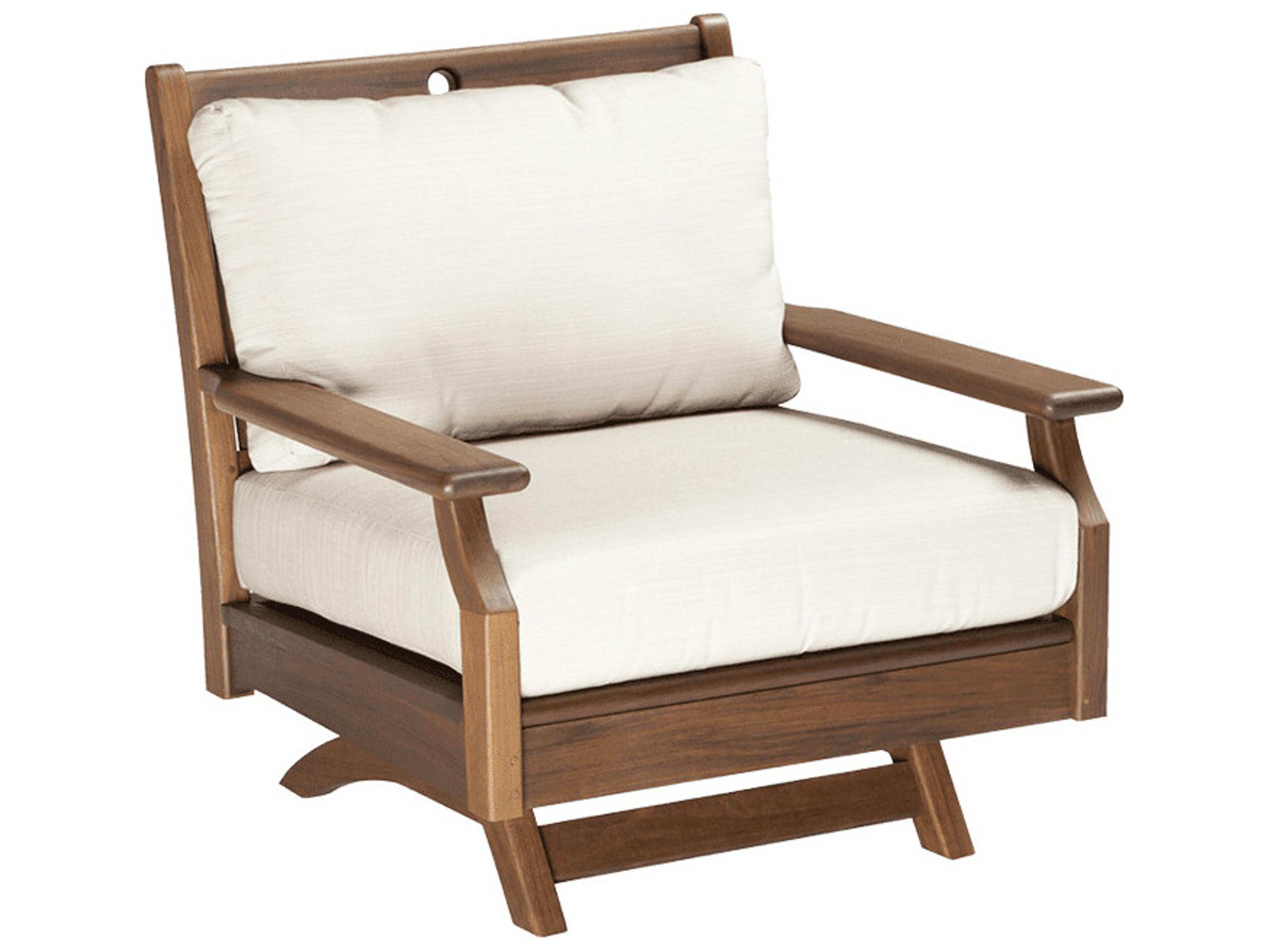 Furniture Opal IPE Swivel Rocker with Low Back Cushions