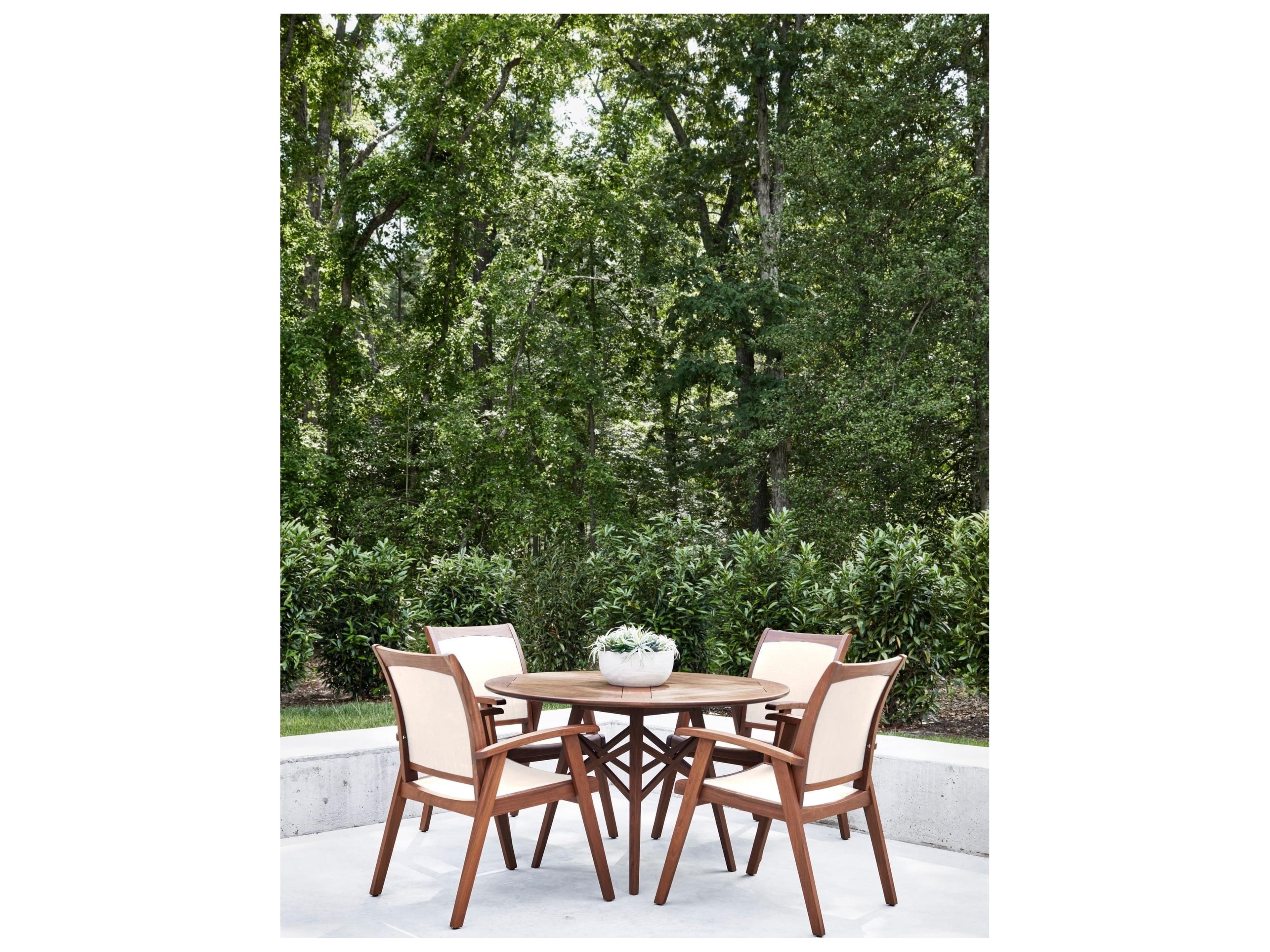 Jensen Outdoor Furniture Topaz IPE Sling Arm Chair/ Beige