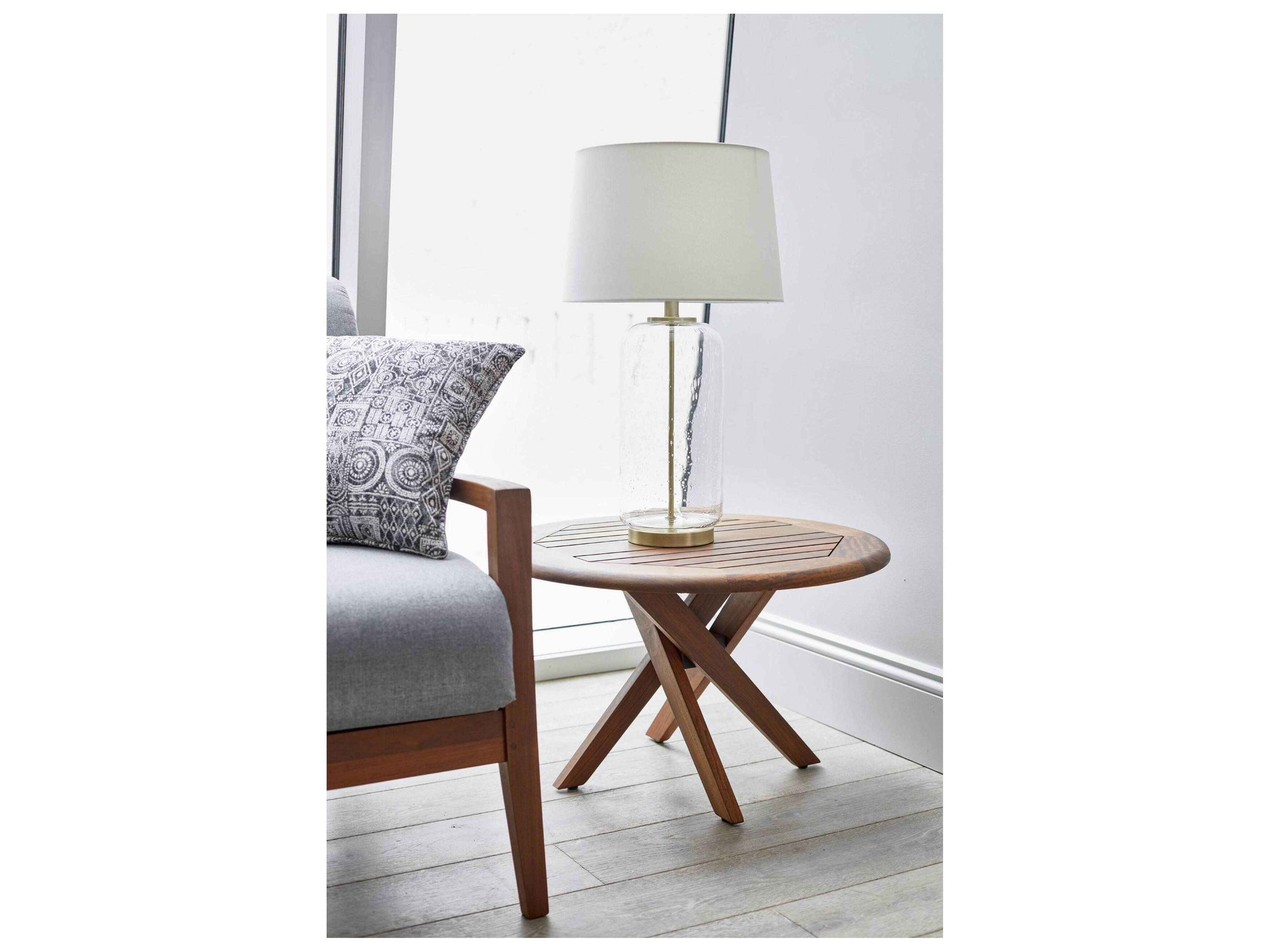 Jensen Outdoor Furniture Topaz IPE 27" Round Side Table