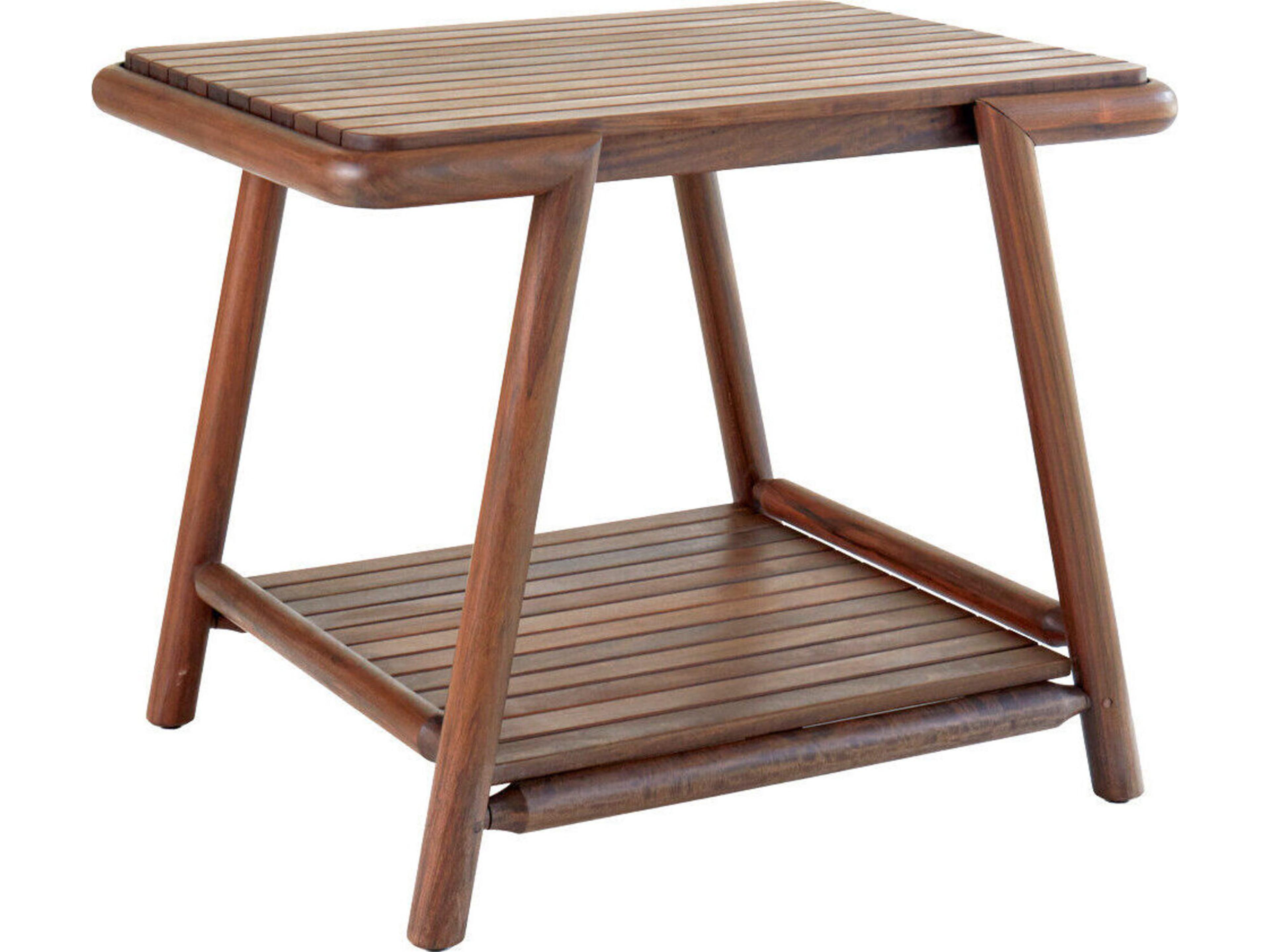 Furniture Forte IPE 28" x 23" Rectangular Side Table with LPE Top