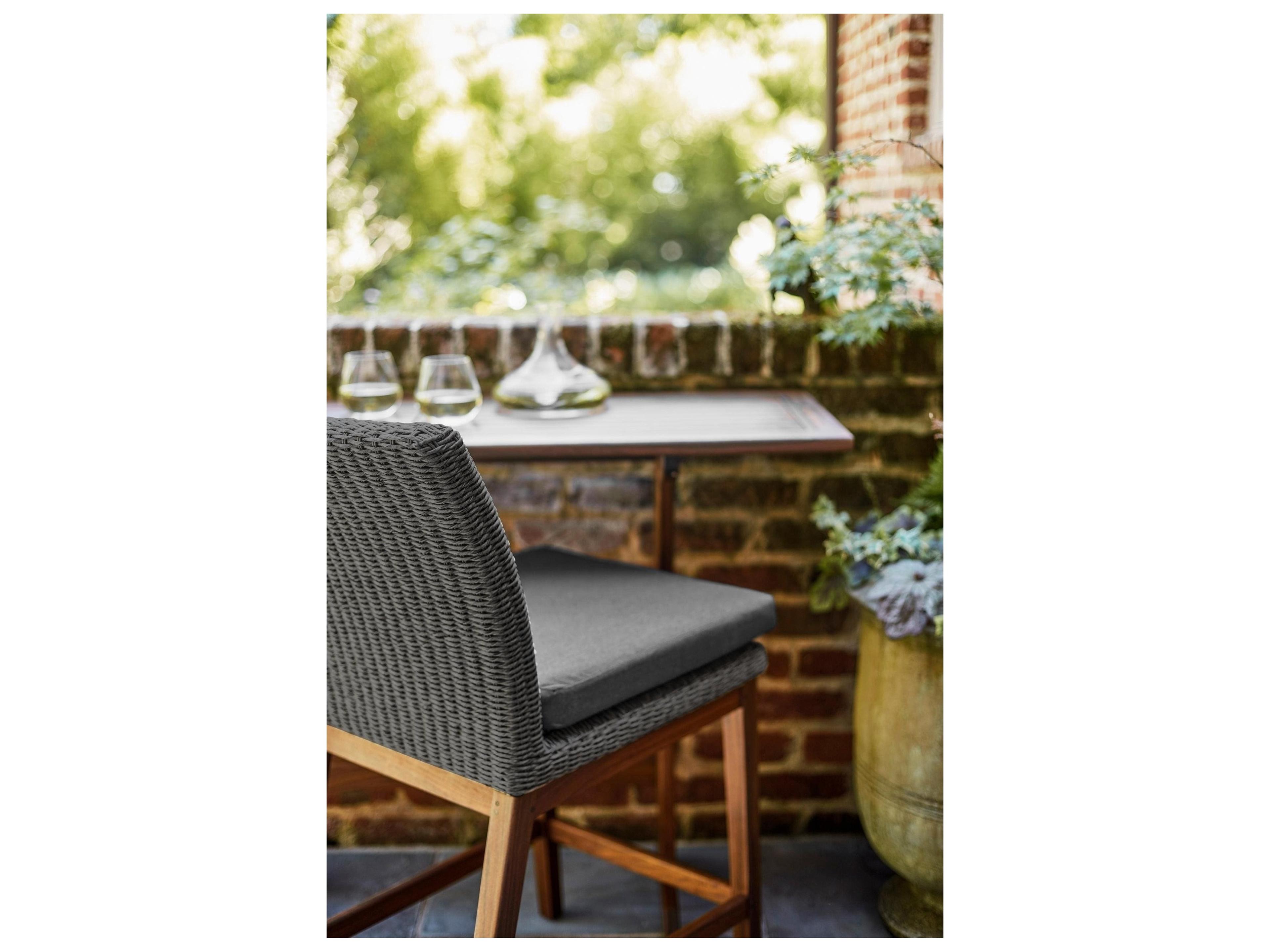 Jensen Outdoor Furniture Coral IPECora Counter Height Side Chair / Gray