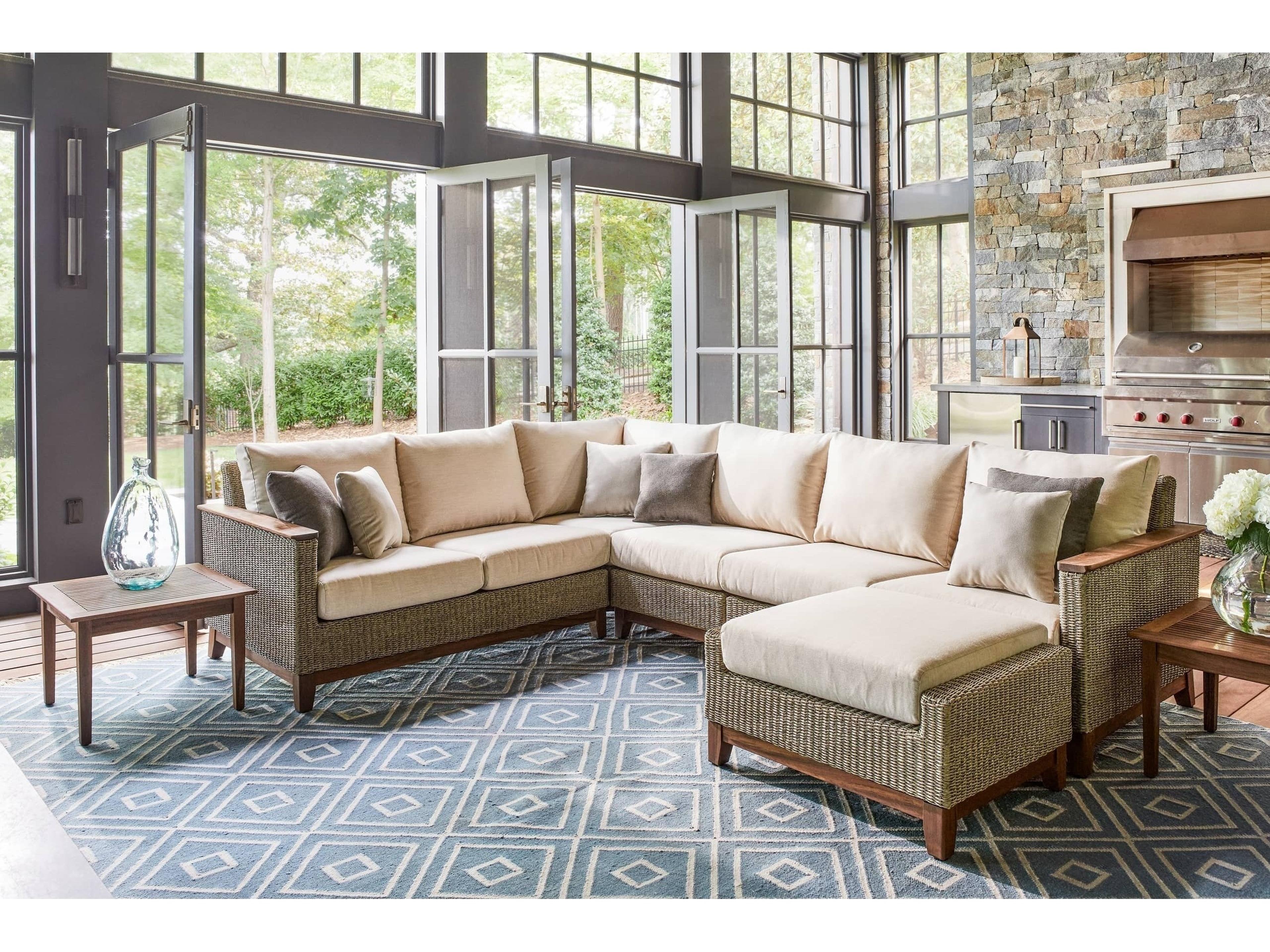 Jensen Outdoor Furniture Coral IPE Sectional Right Seat /Natural