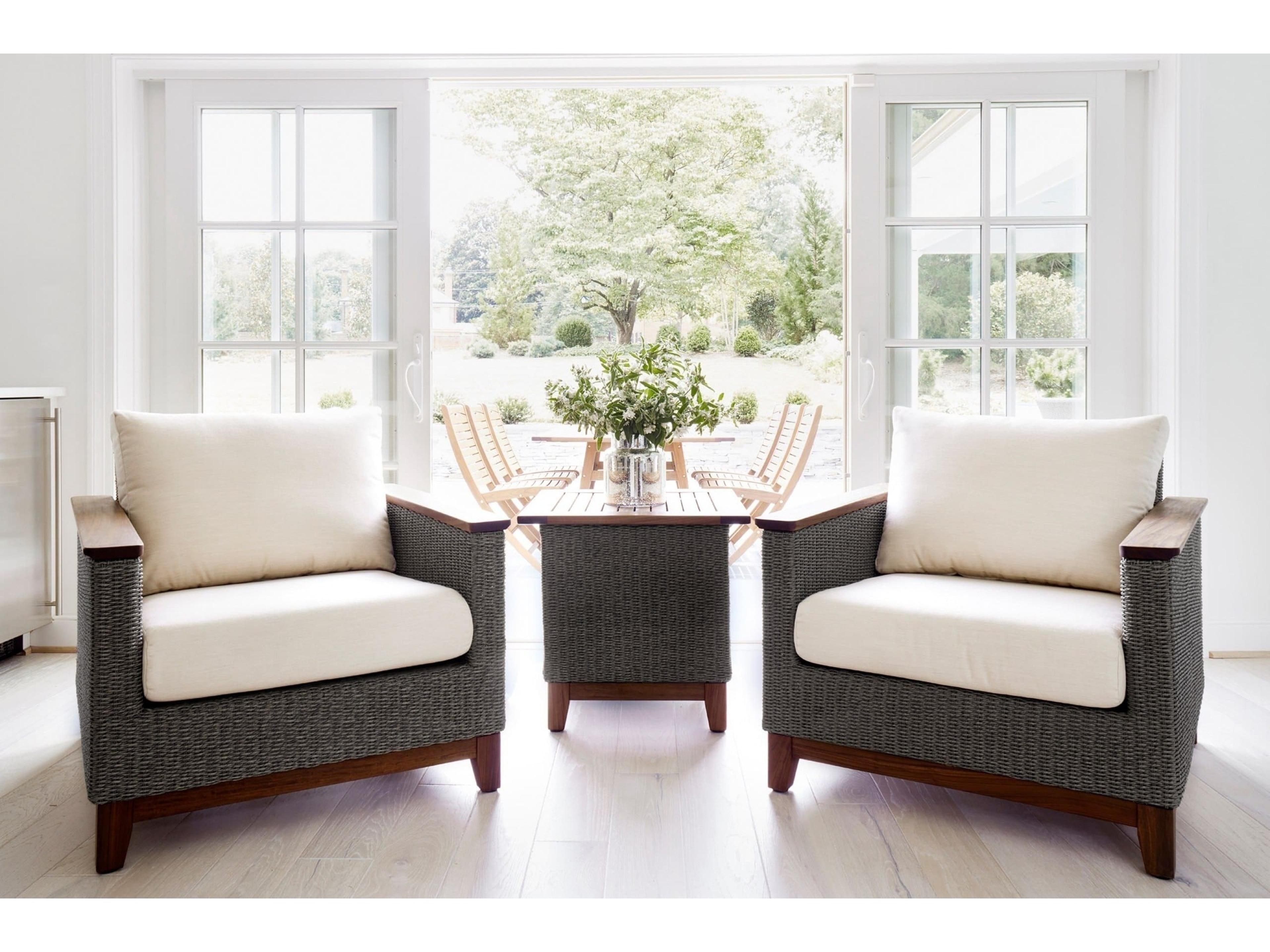 Jensen Outdoor Furniture Coral IPE 24" Square Side Table /Gray