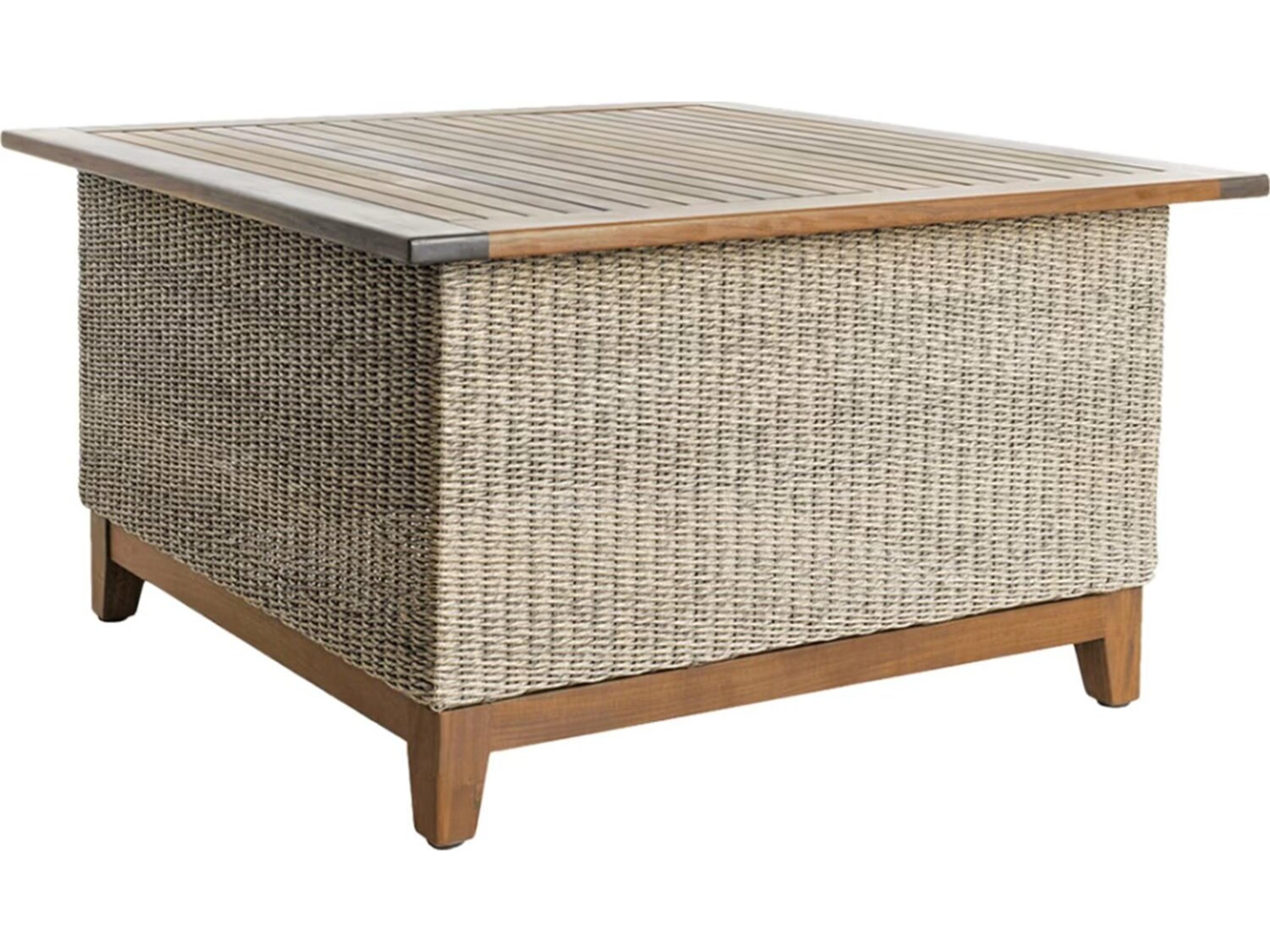 Coral Woven Square Chat Table